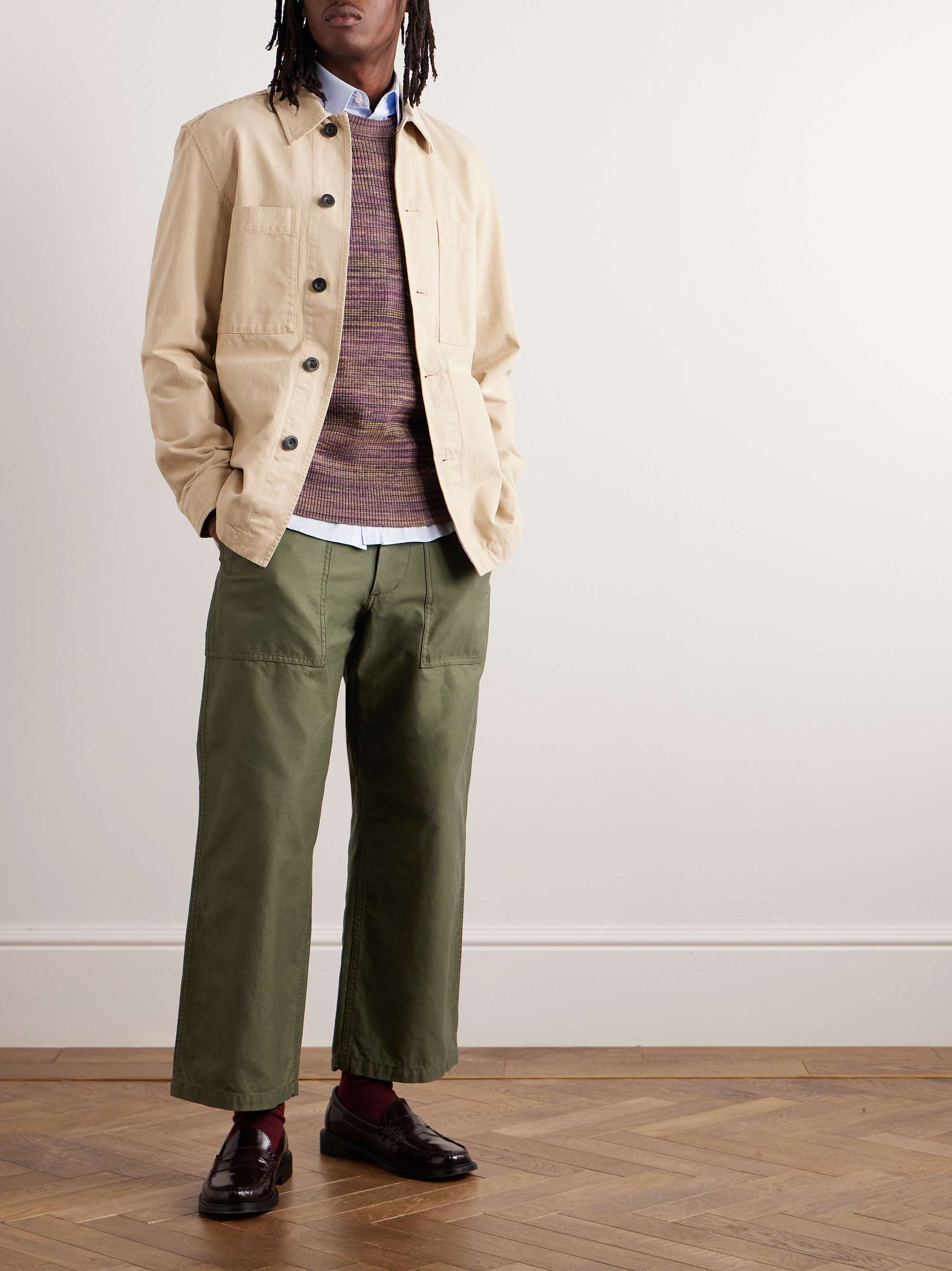 BEAMS PLUS Wide-Leg Cotton Trousers for Men | MR PORTER