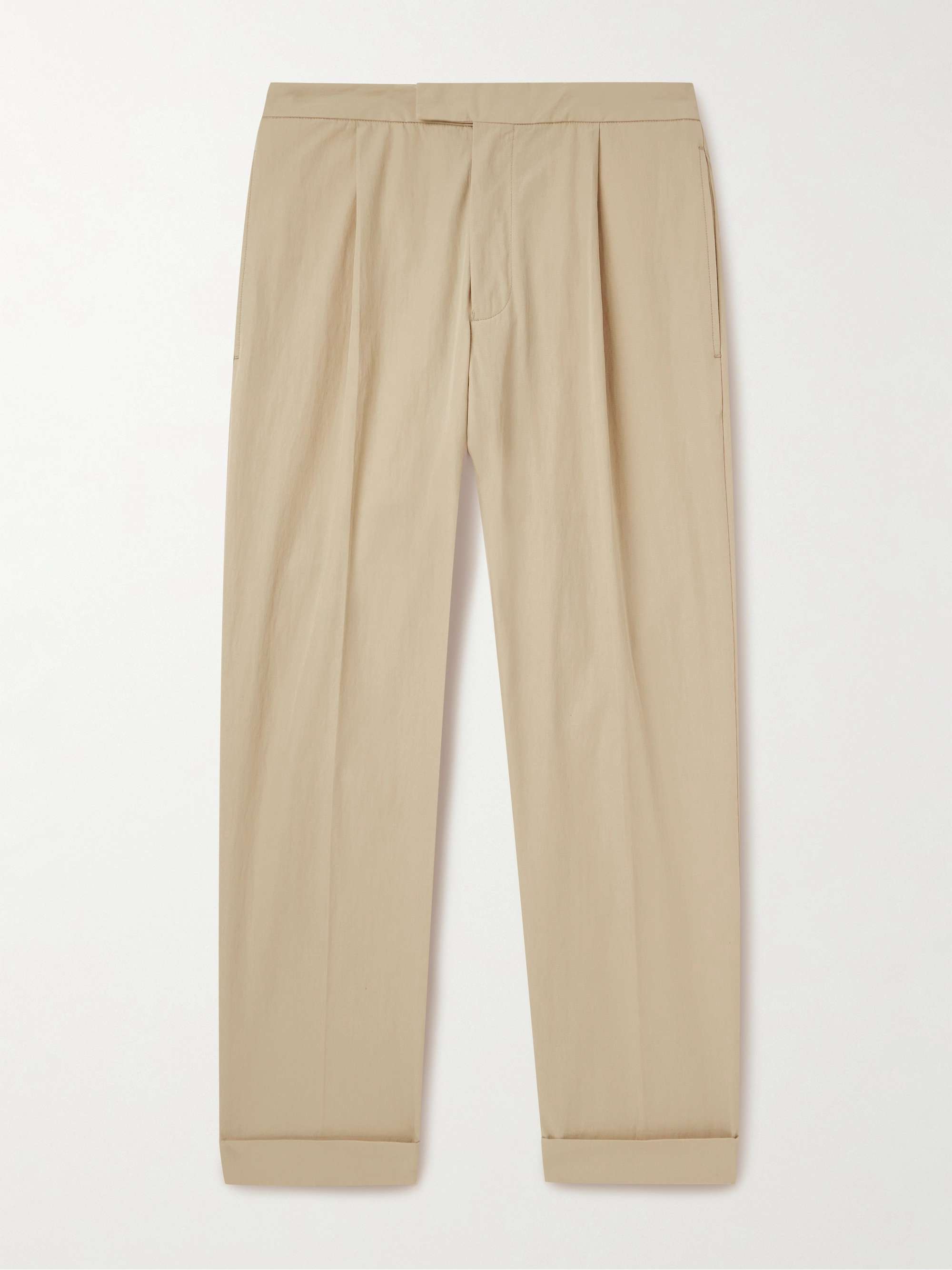 BEAMS PLUS Pleated Cotton-Blend Trousers for Men | MR PORTER