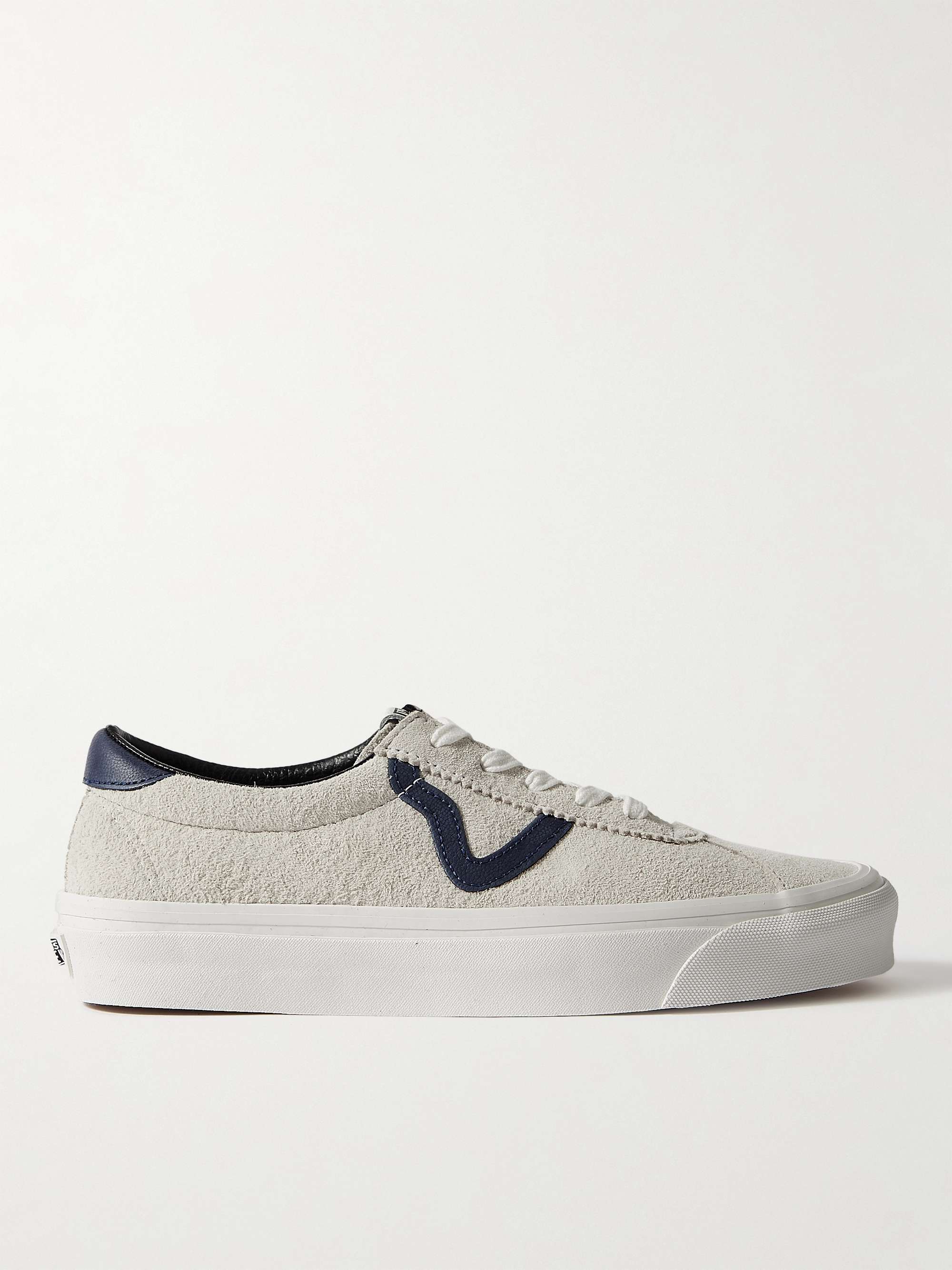 White UA Anaheim Factory Style 73 DX Leather-Trimmed Suede Sneakers | VANS  | MR PORTER