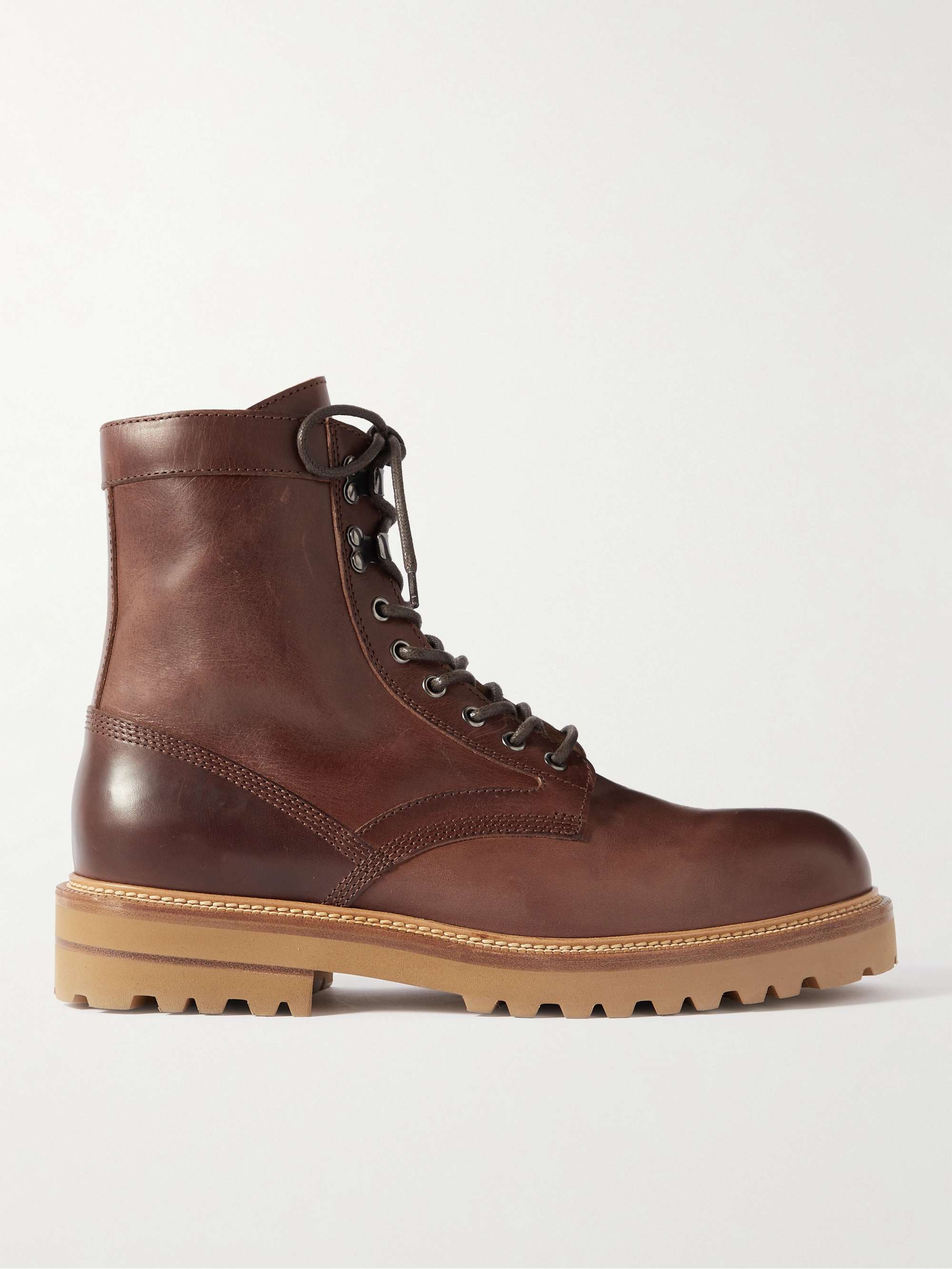BRUNELLO CUCINELLI Leather Boots for Men | MR PORTER