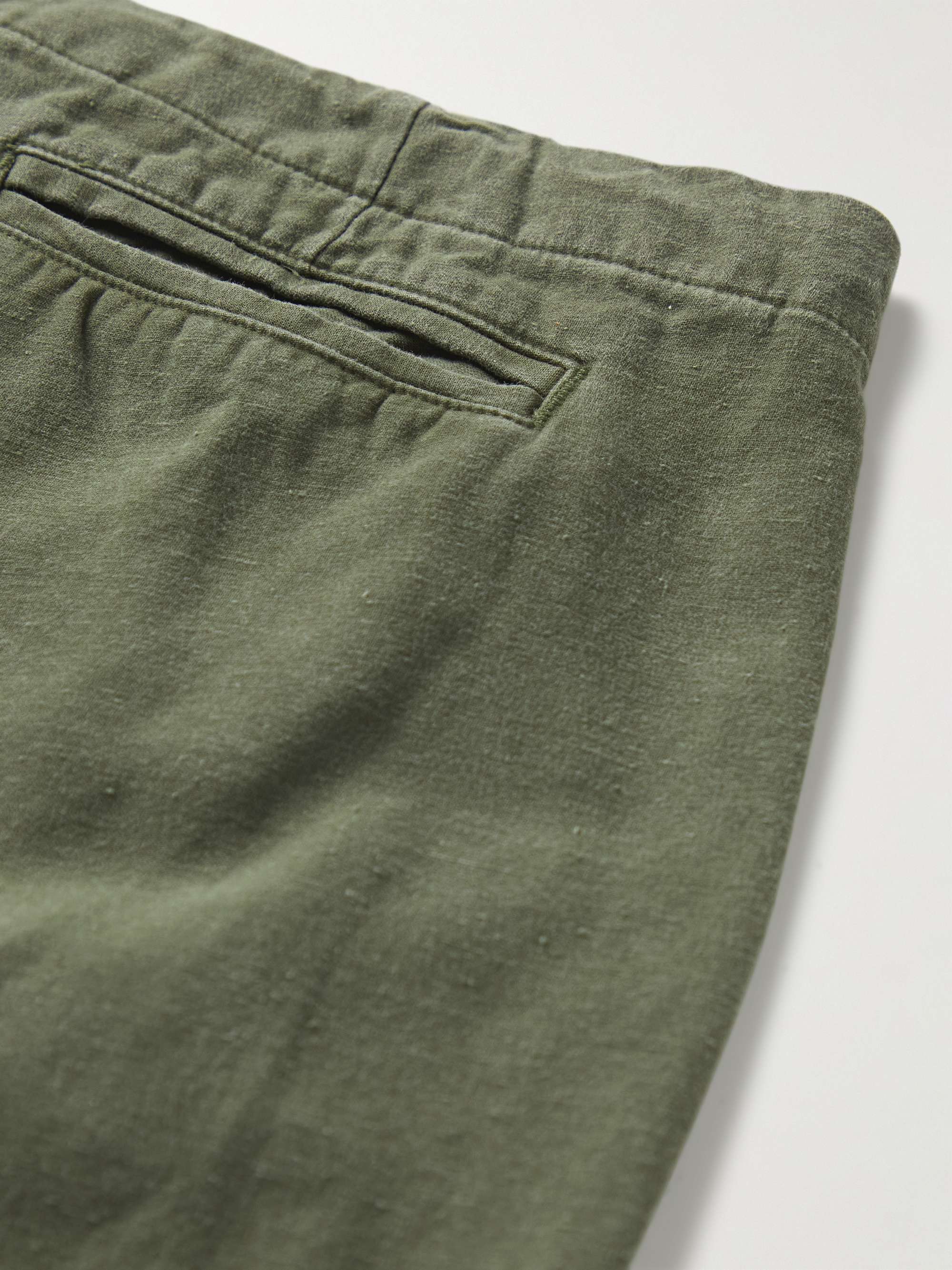 GREG LAUREN Tapered Brushed-Cotton Drawstring Cargo Shorts for Men | MR ...