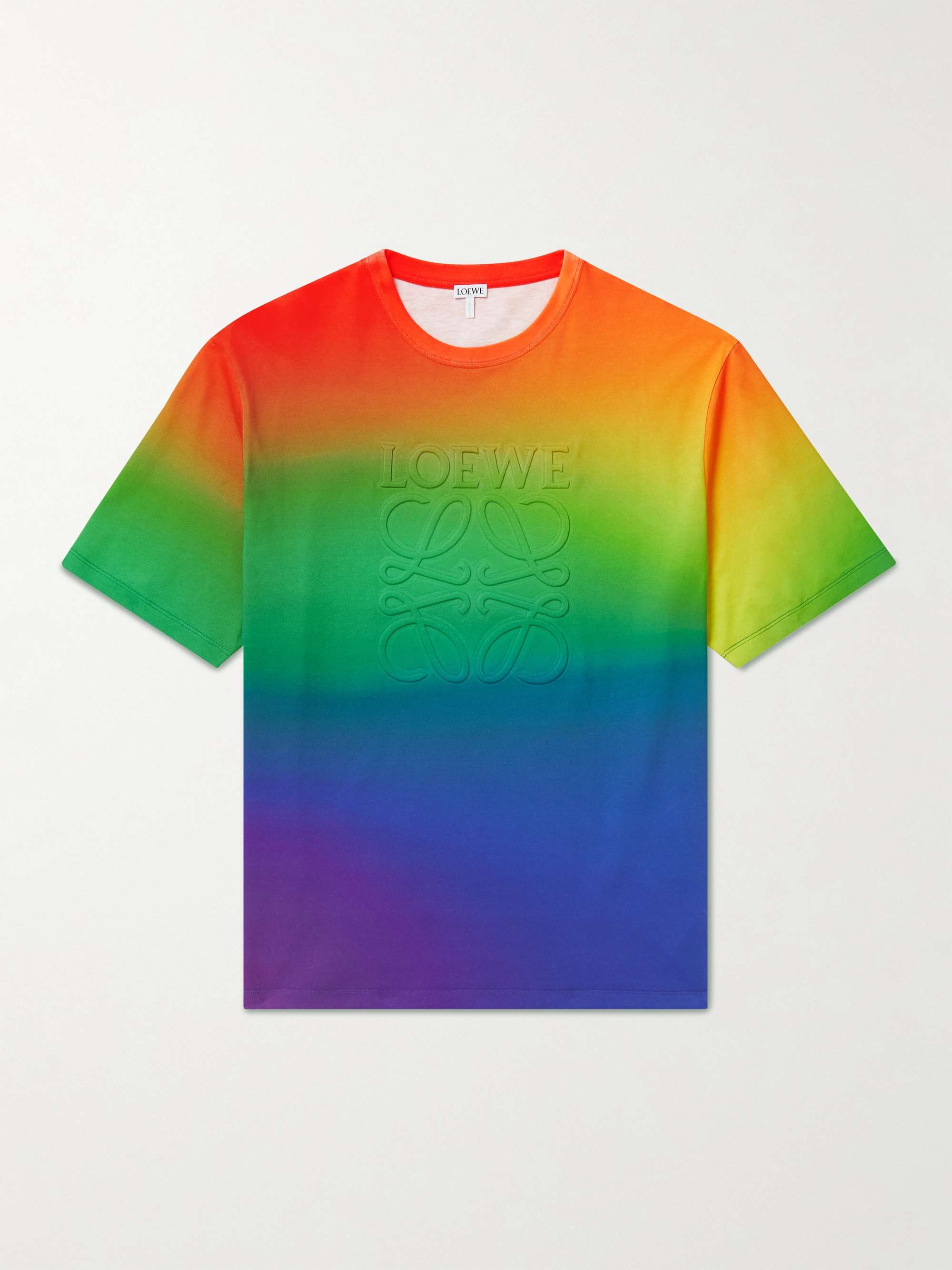 LOEWE Rainbow Anagram Logo-Debossed Cotton-Jersey T-Shirt for Men | MR  PORTER