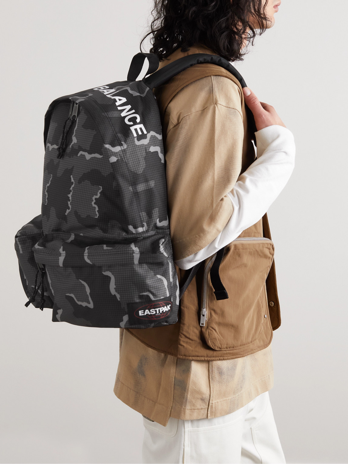 Undercover Eastpak Chaos Balance Camouflage-print Ripstop Backpack In Gray  | ModeSens
