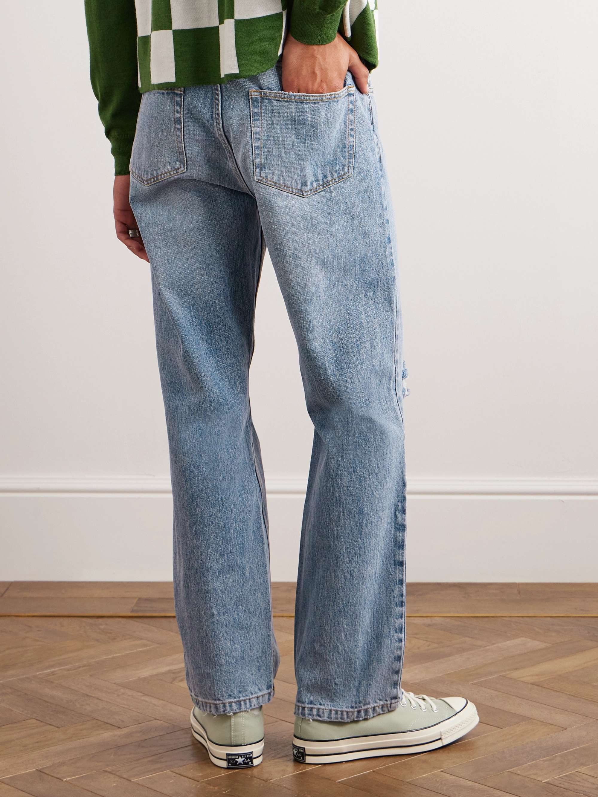 SECOND / LAYER Flaco Straight-Leg Distressed Jeans for Men | MR PORTER