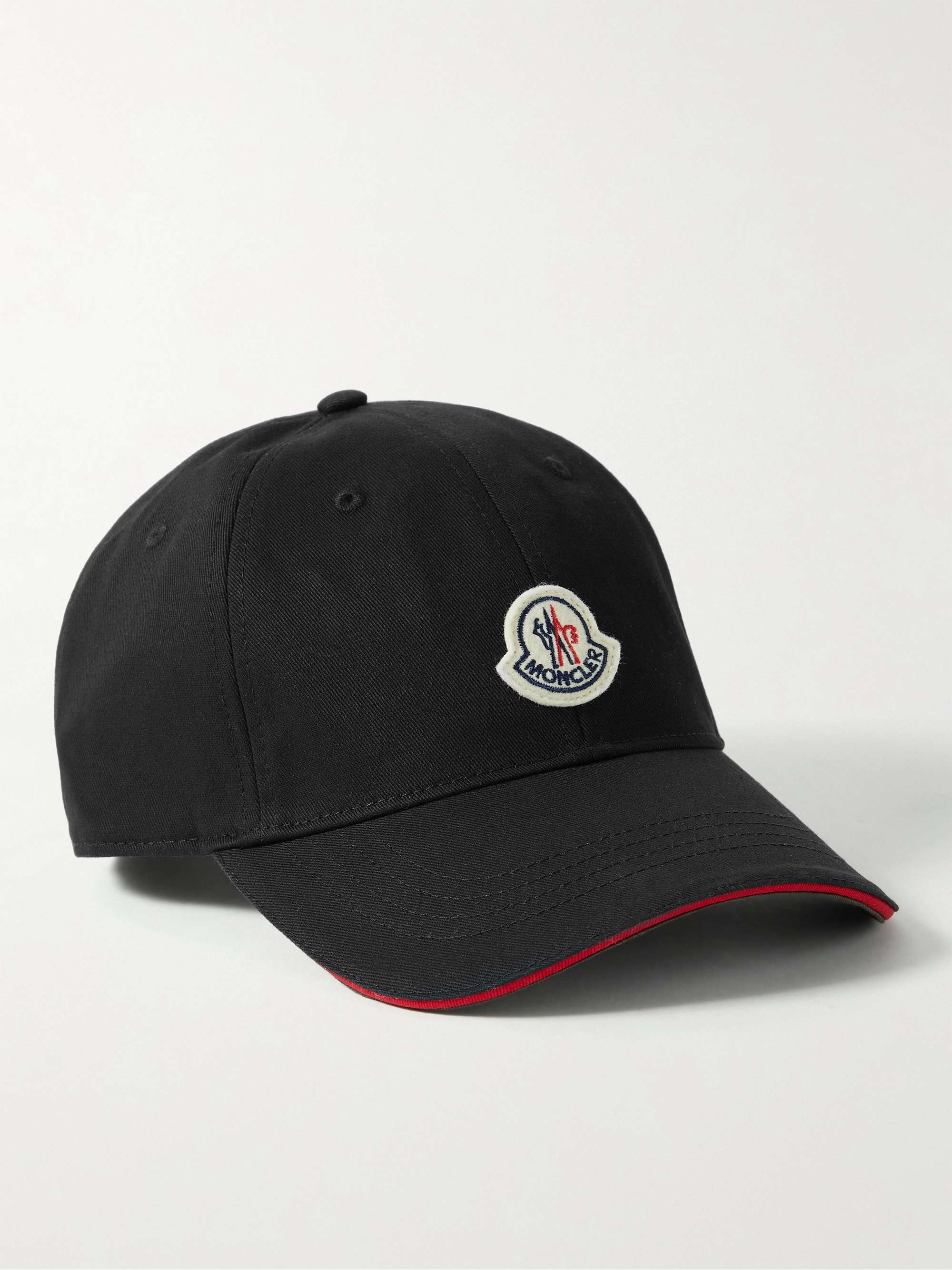 MONCLER Logo-Appliquéd Cotton-Twill Baseball Cap | MR PORTER