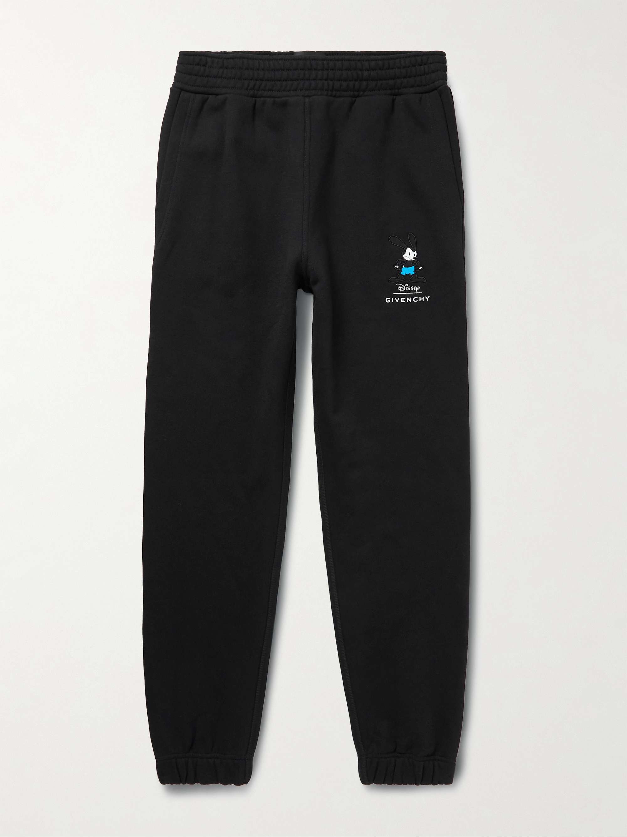 GIVENCHY + Disney Oswald Tapered Embroidered Cotton-Jersey Sweatpants for  Men