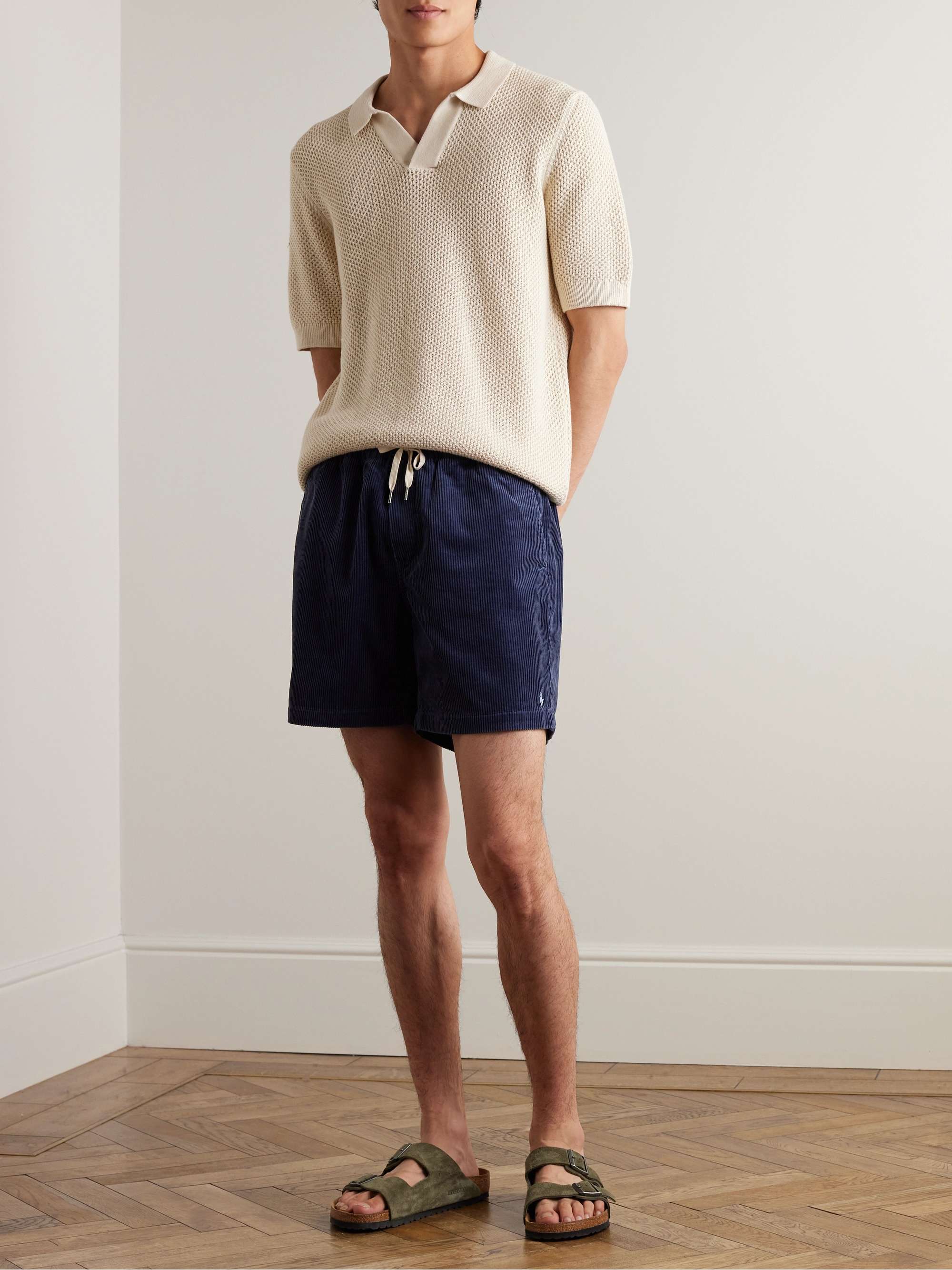 Shorts a gamba dritta in velluto a coste di cotone con coulisse Prepster  POLO RALPH LAUREN da uomo | MR PORTER