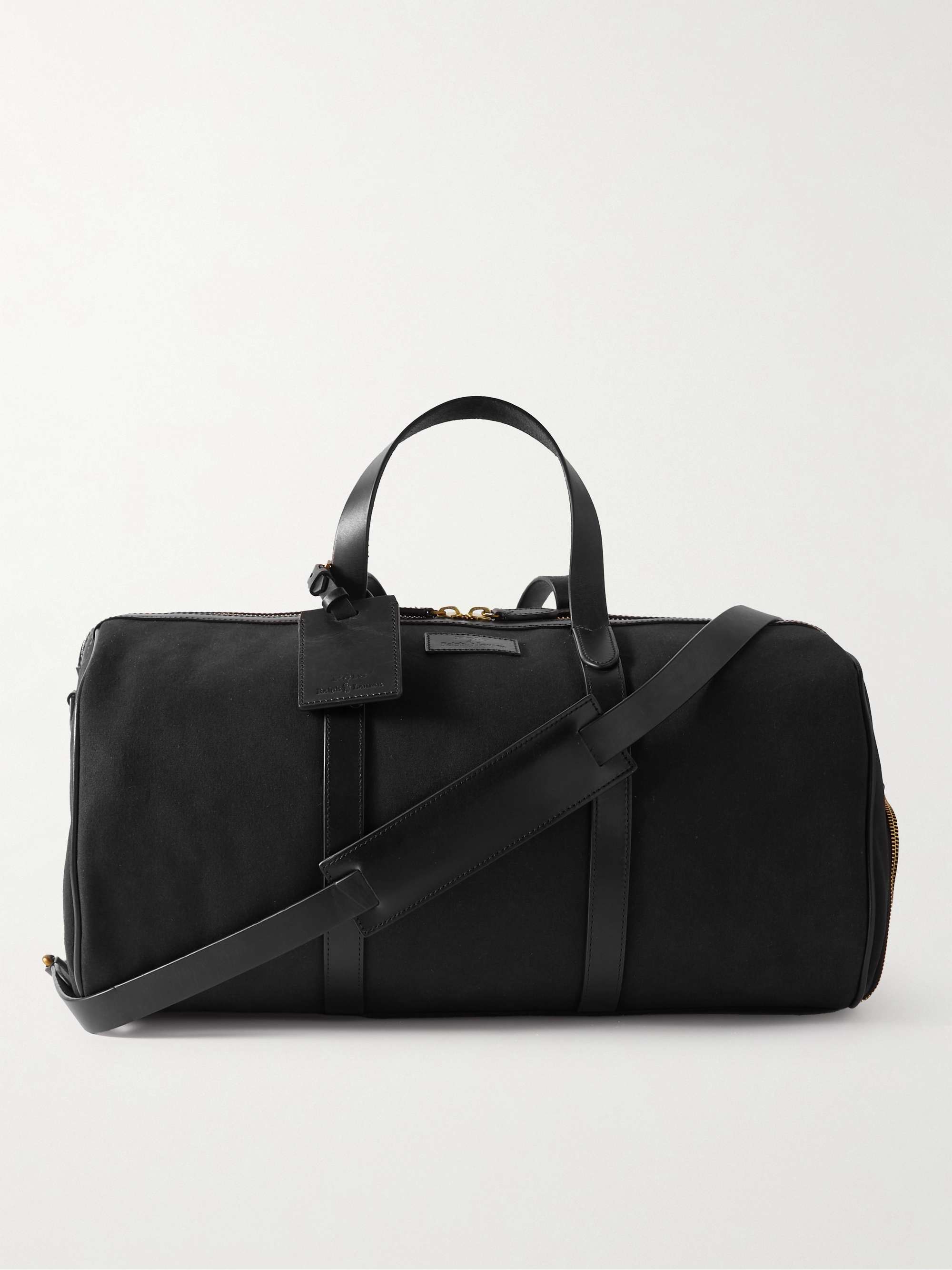 POLO RALPH LAUREN Leather-Trimmed Canvas Weekend Bag | MR PORTER