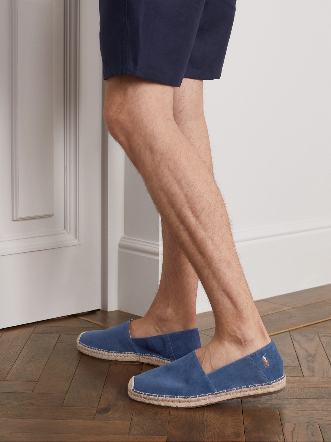 Polo Ralph Lauren Polo Pony-embroidered Flat Espadrilles In Blue | ModeSens