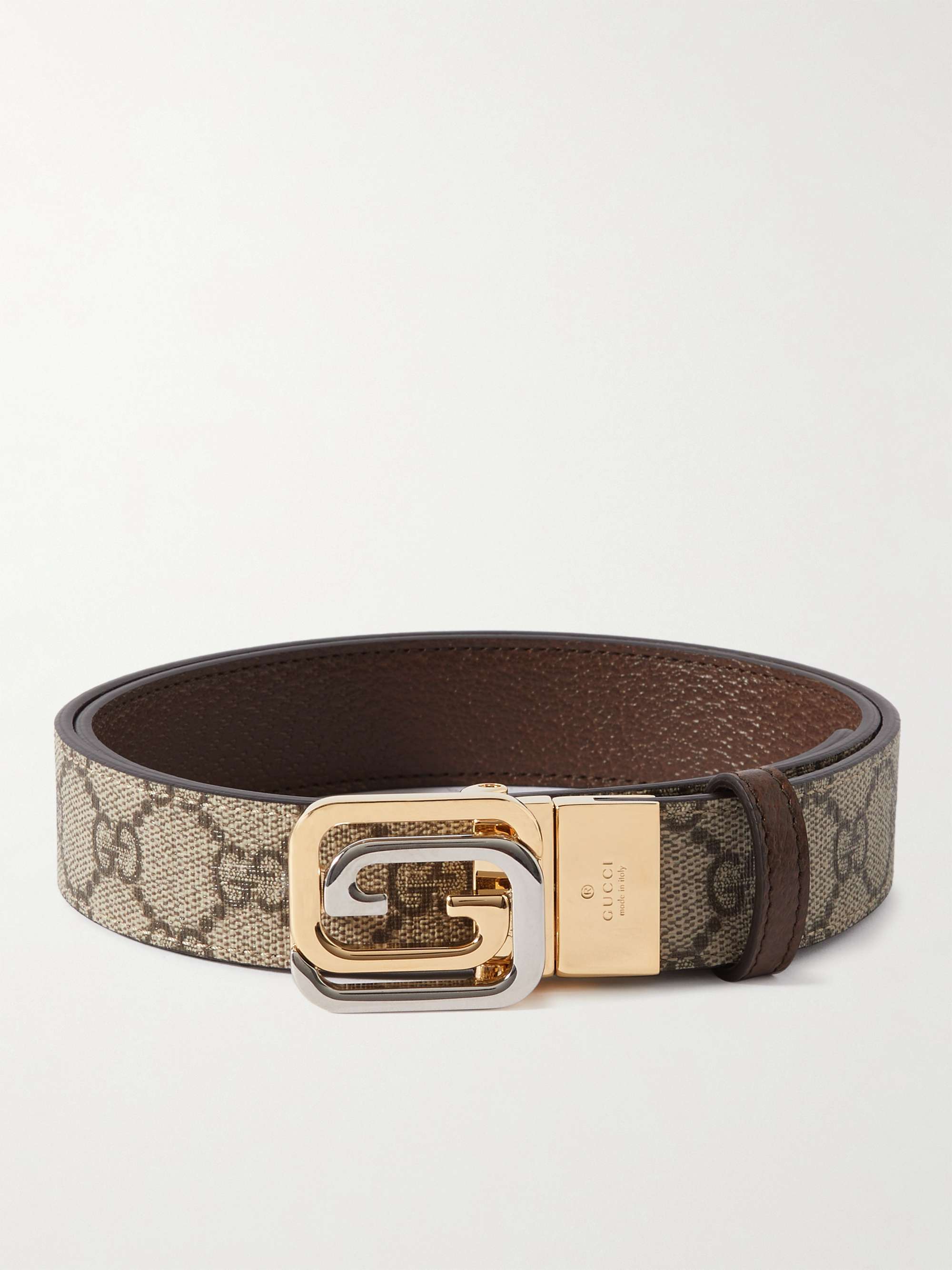Gucci Supreme Canvas Belt with Interlocking G Buckle in Brown