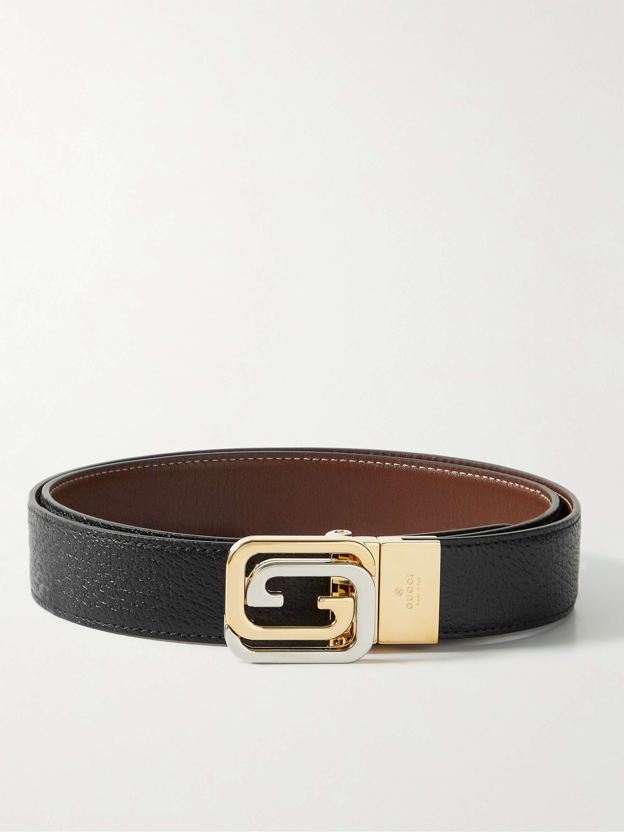 GUCCI 3cm Reversible Leather Belt for Men | MR PORTER