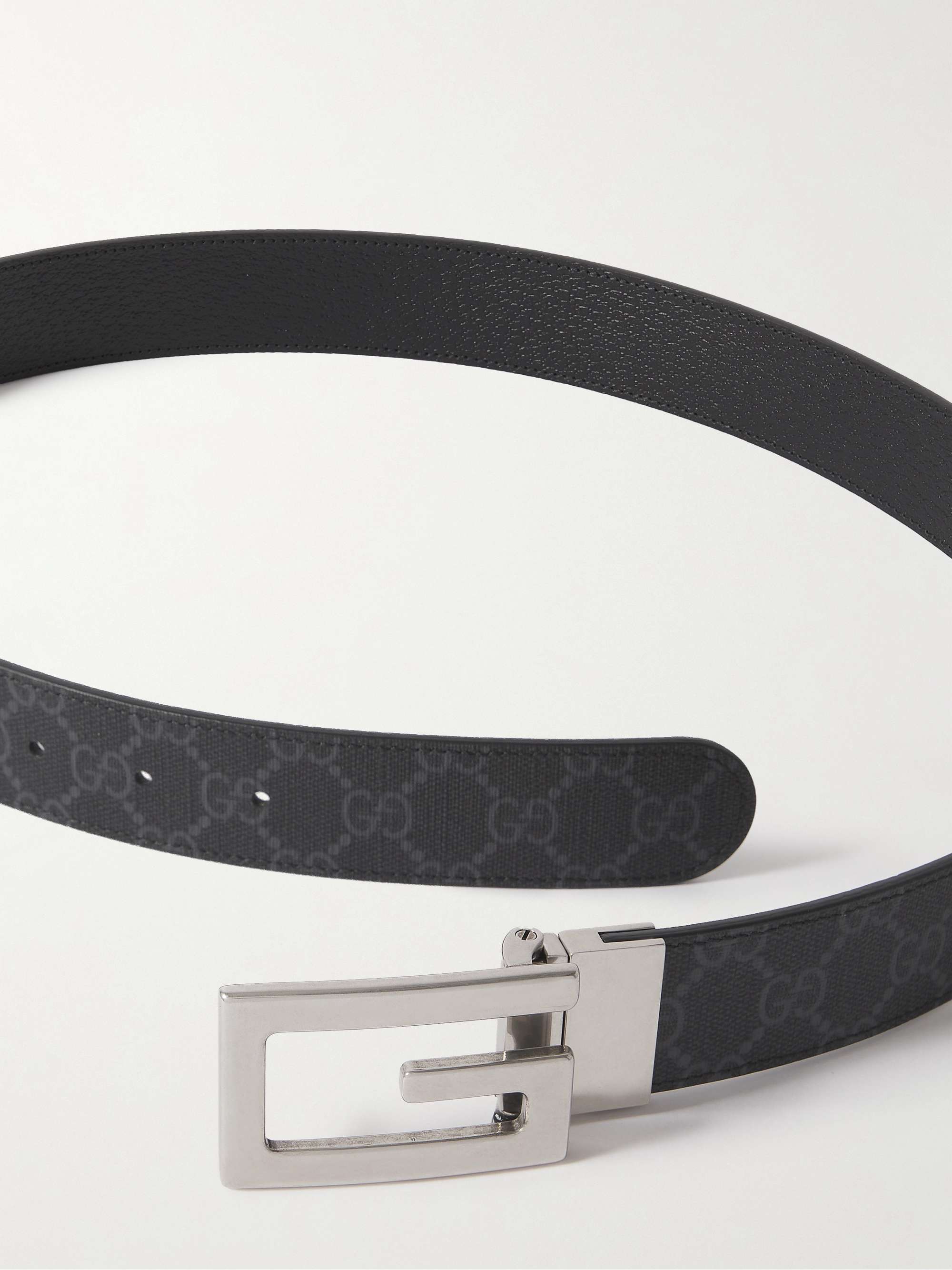 GUCCI 3.5cm Reversible Monogrammed Leather Belt for Men | MR PORTER