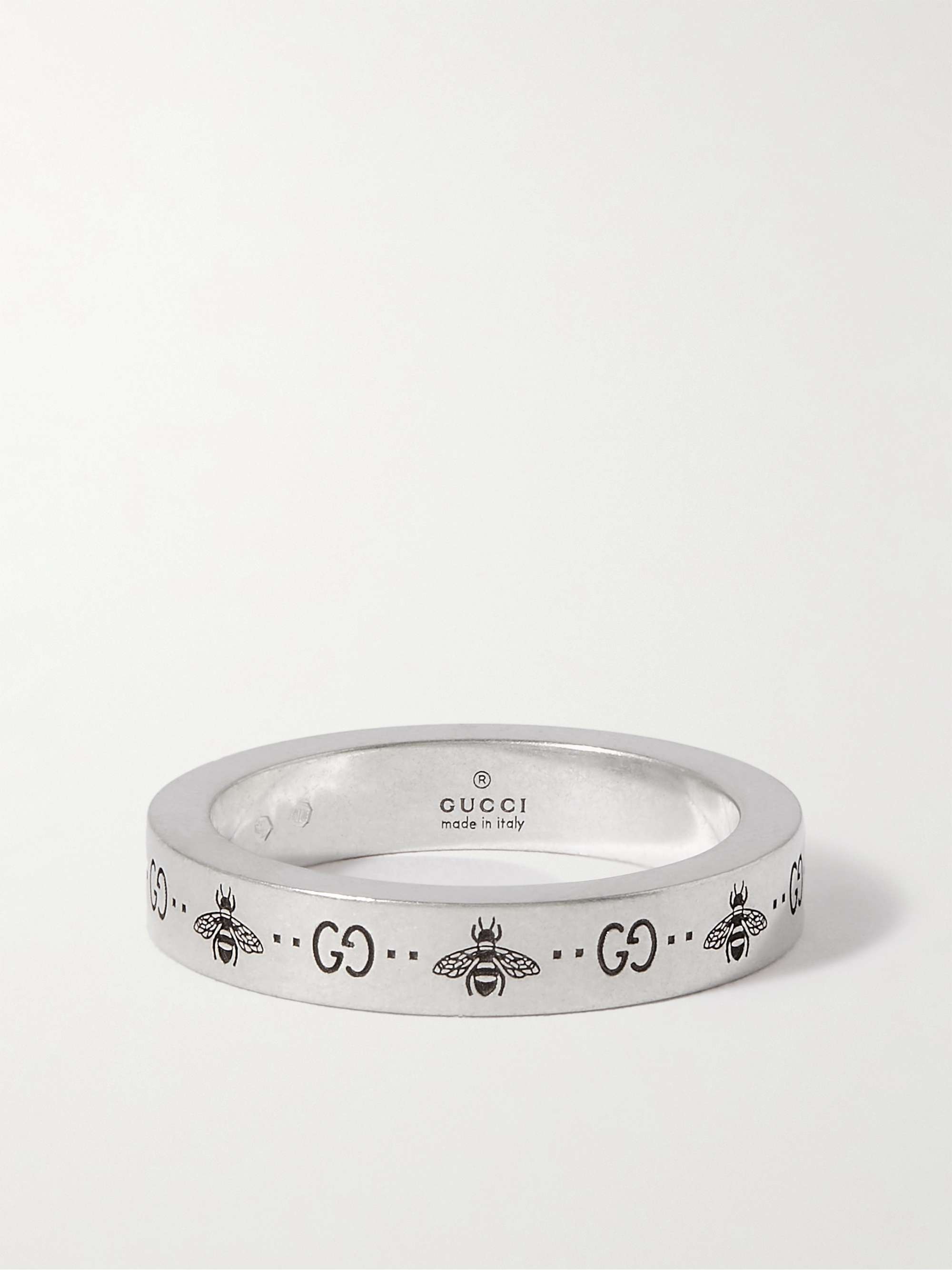 Ring aus Silber mit Logogravur von GUCCI für Herren | MR PORTER