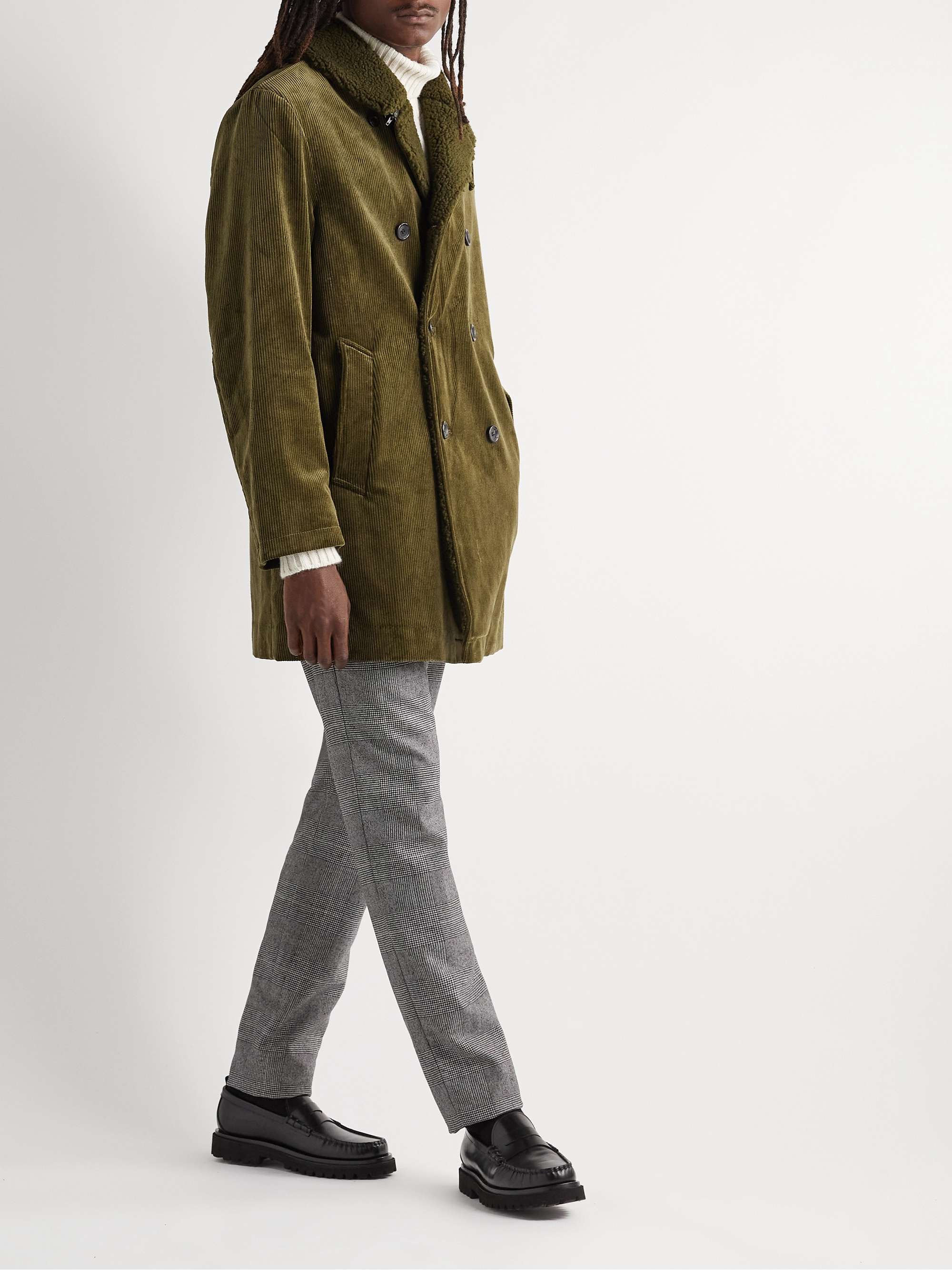 OLIVER SPENCER Newington Kingsley Fleece-Lined Cotton-Corduroy Coat | MR  PORTER