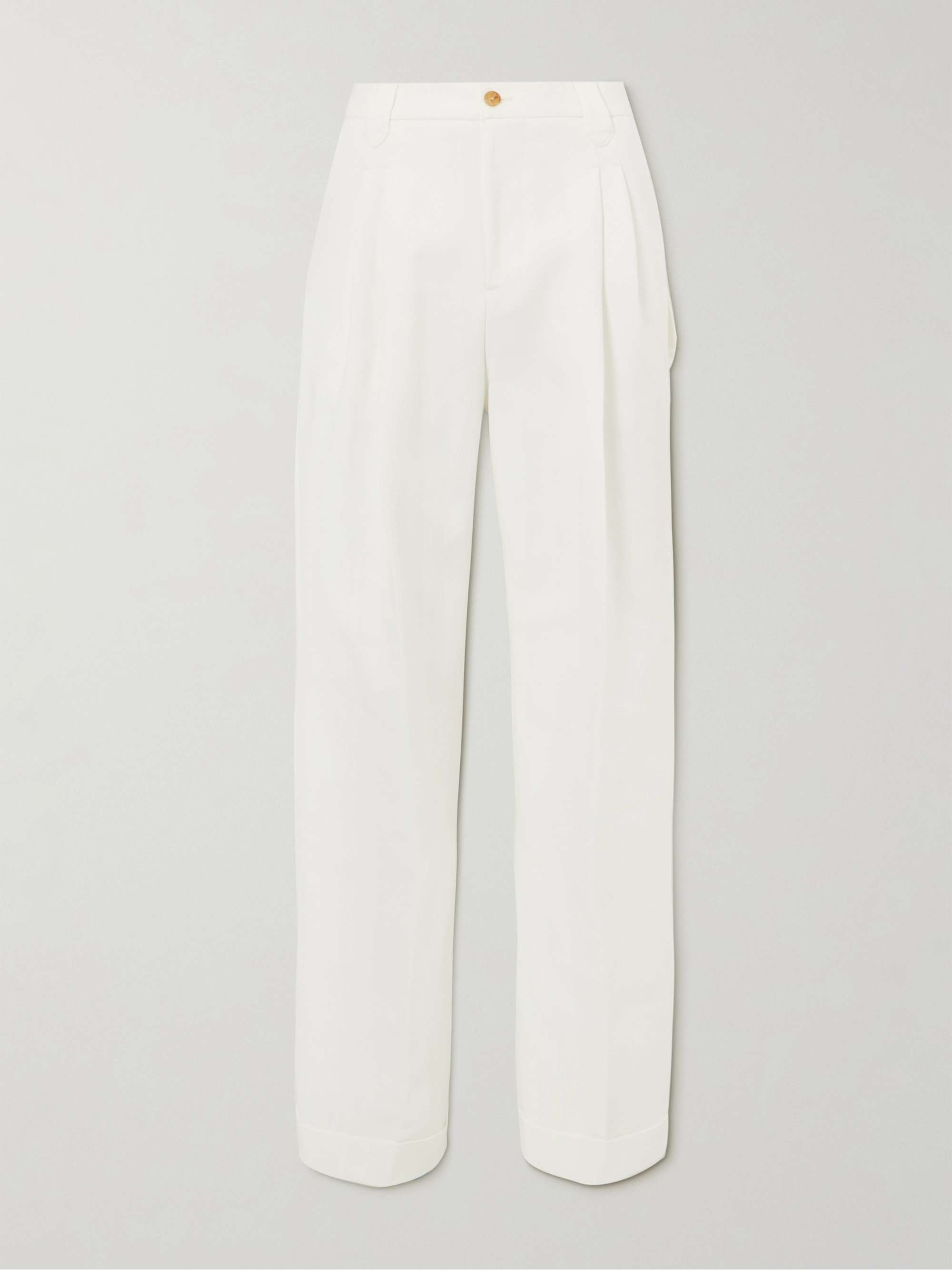 UMIT BENAN B+ + Jacques Marie Mage Wide-Leg Pleated Cotton and Linen ...