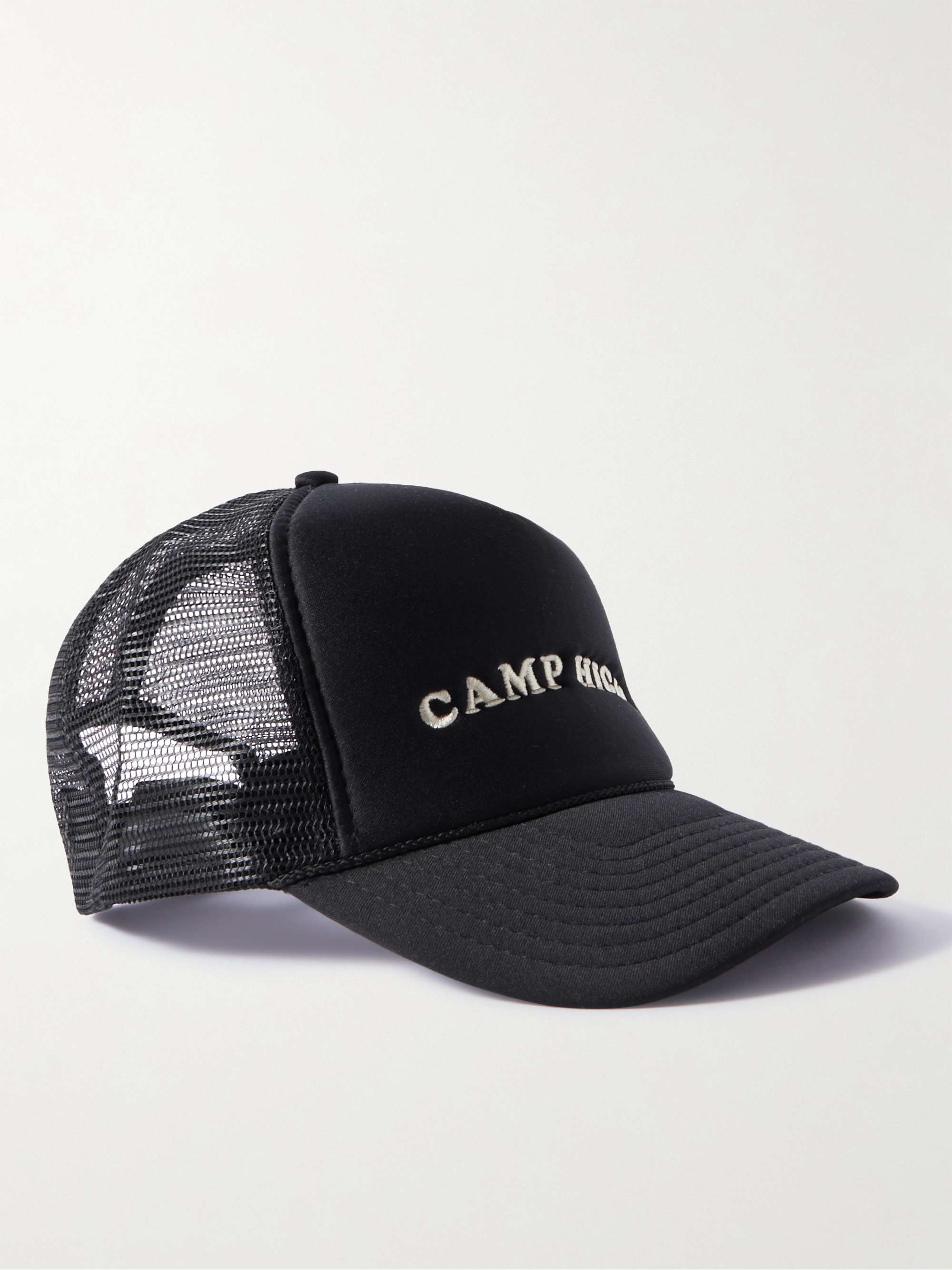 Black Logo-Embroidered Twill and Mesh Trucker Hat | CAMP HIGH | MR PORTER