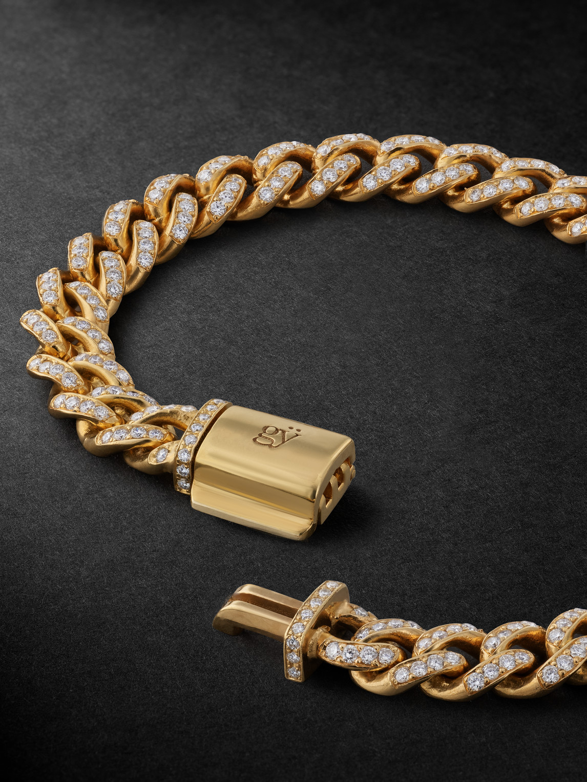 Shop Greg Yuna Baby Gold Diamond Cuban Bracelet