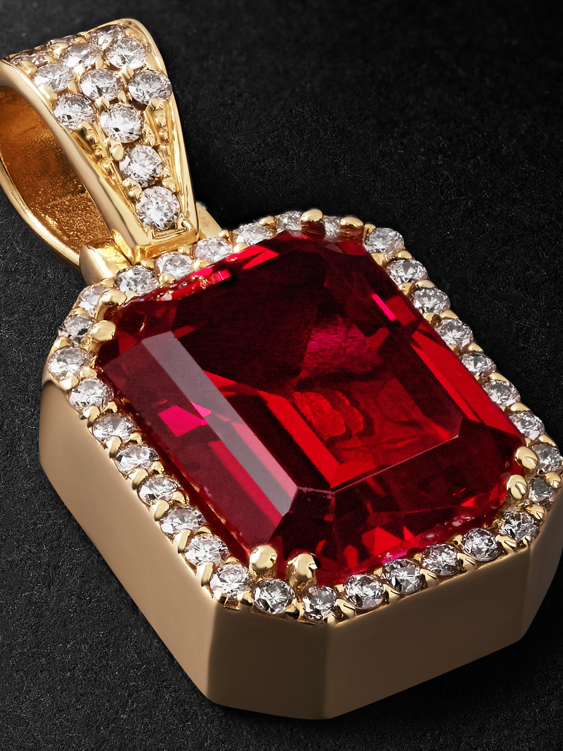 Shop Greg Yuna Gold, Crystal And Diamond Pendant