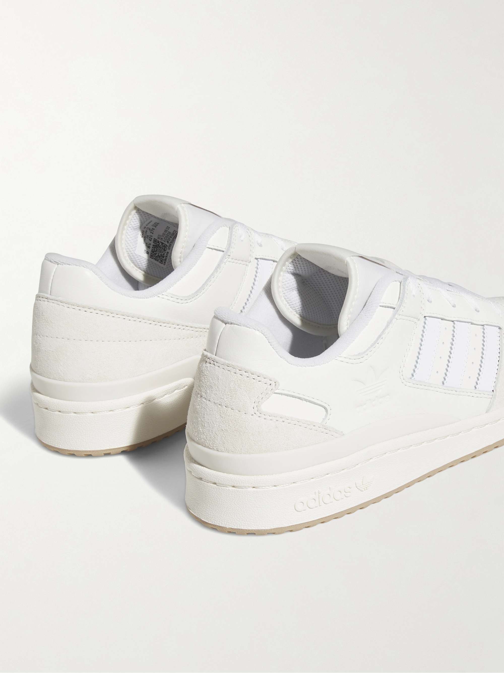 ADIDAS ORIGINALS Forum Low Suede-Trimmed Leather Sneakers | MR PORTER