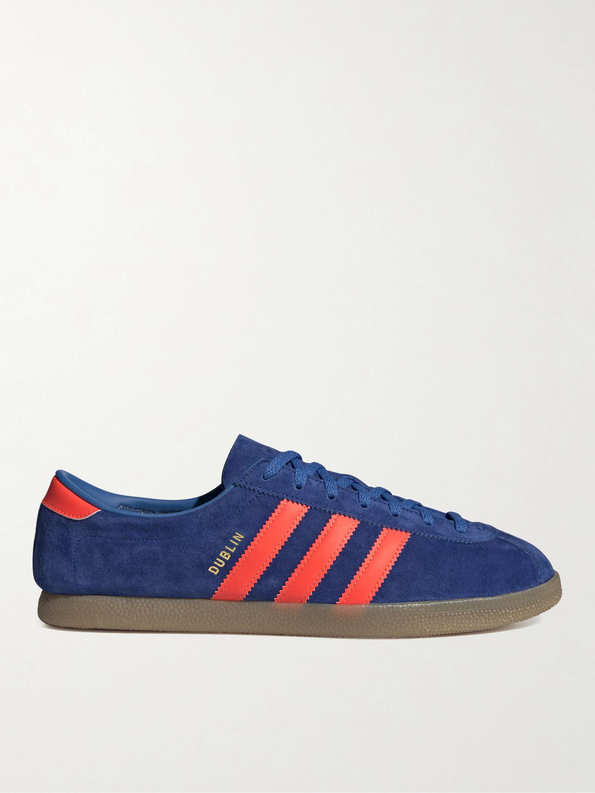 ADIDAS ORIGINALS Dublin Leather-Trimmed Suede Sneakers | MR PORTER