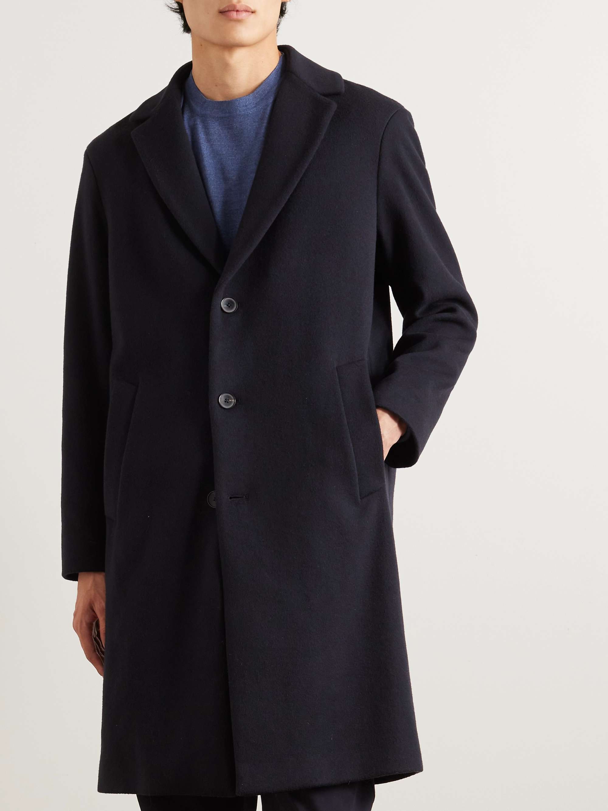Navy Wool-Blend Coat | MR P. | MR PORTER