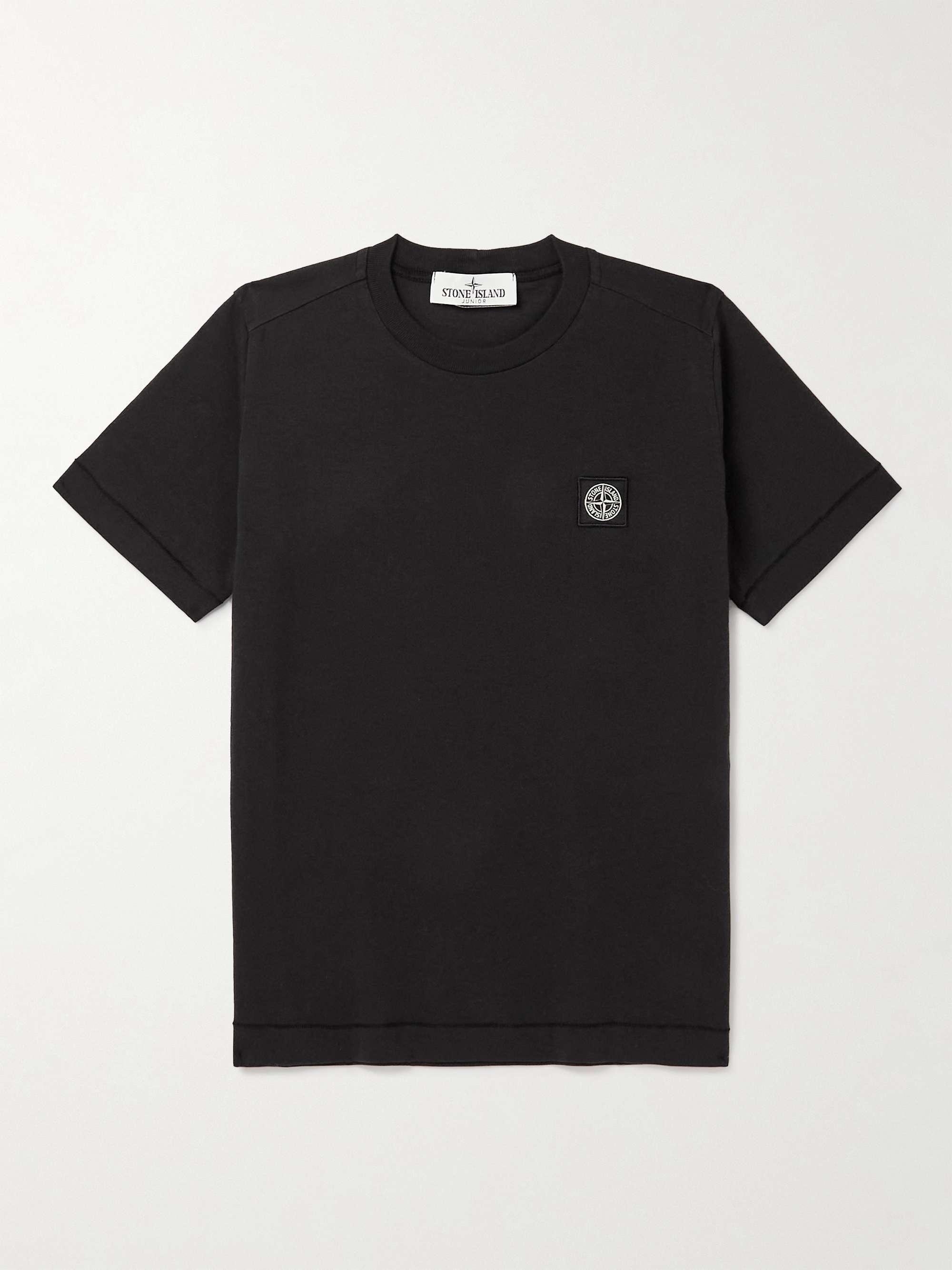STONE ISLAND JUNIOR Age 14 Logo-Appliquéd Cotton-Jersey T-Shirt | MR PORTER