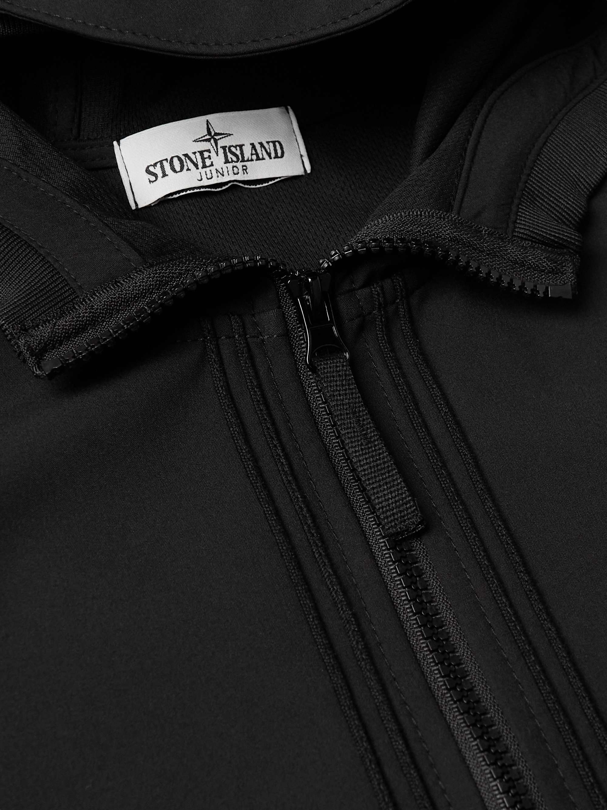 STONE ISLAND JUNIOR Ages 6-8 Logo-Appliquéd Stretch-Shell Hooded Jacket |  MR PORTER