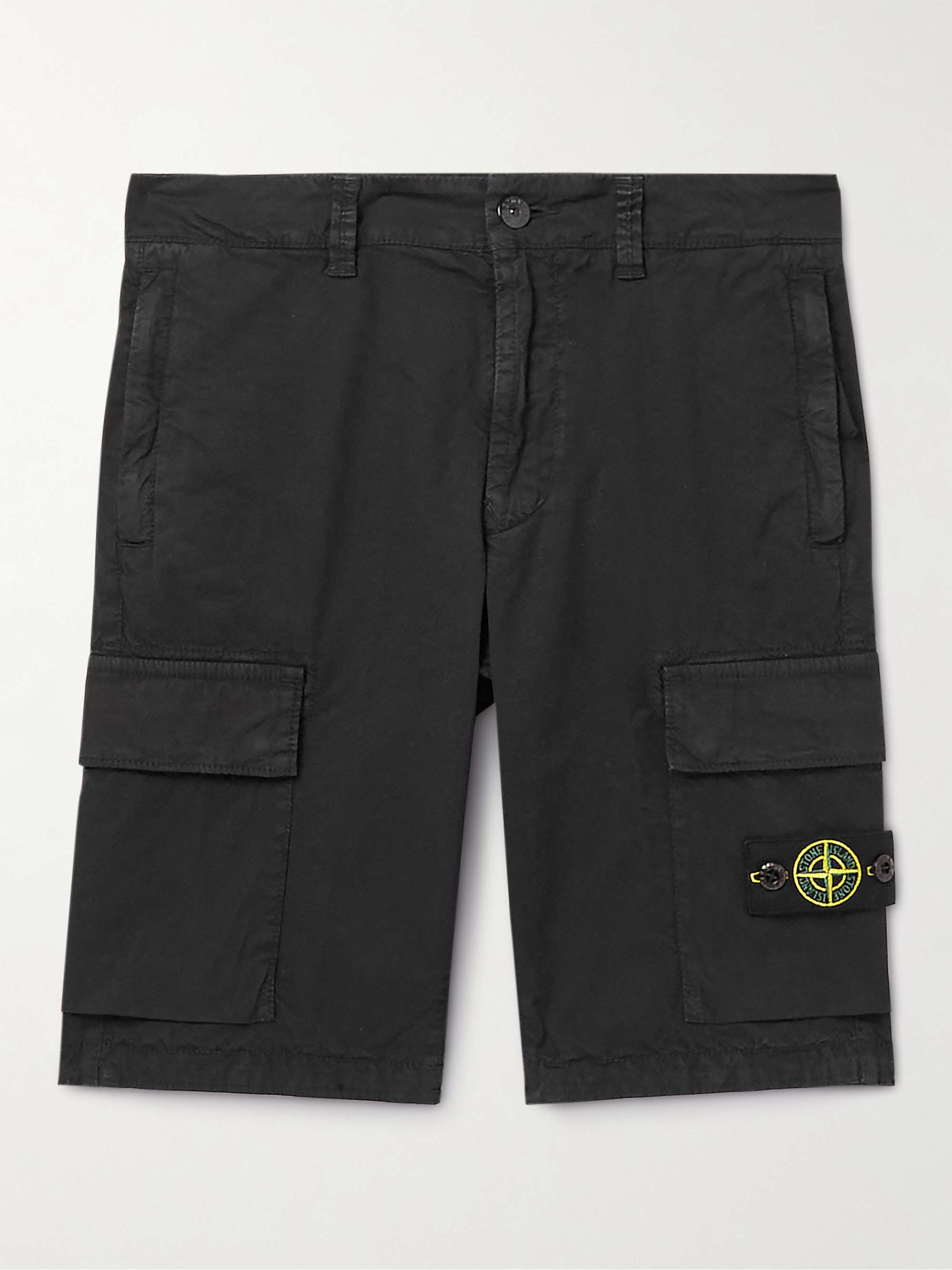Shorts cargo in tela di cotone stretch con logo applicato, 14 anni STONE  ISLAND JUNIOR da uomo | MR PORTER