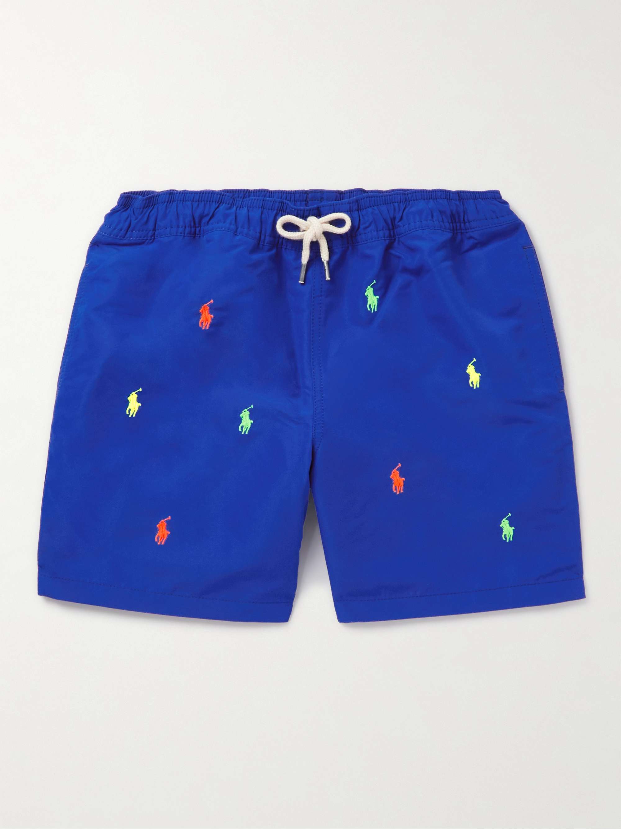POLO RALPH LAUREN KIDS Traveller Logo-Embroidered Recycled Swim Shorts | MR  PORTER