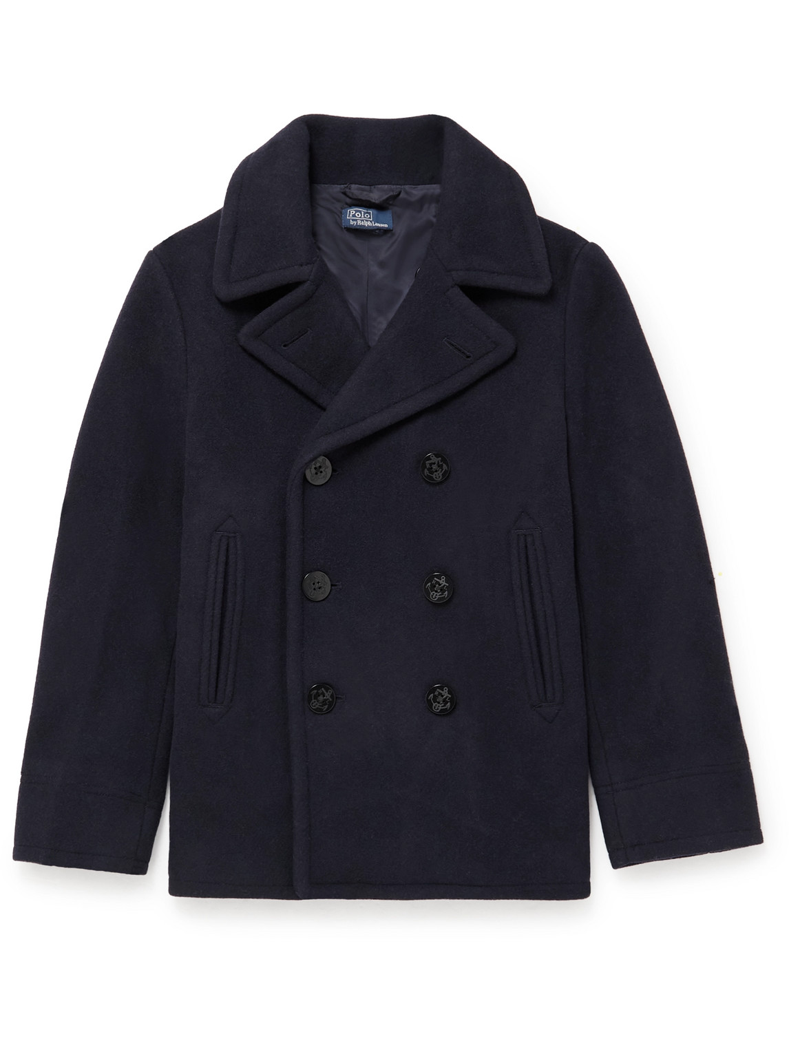 Polo Ralph Lauren Double-breasted Wool-blend Peacoat In Blue | ModeSens