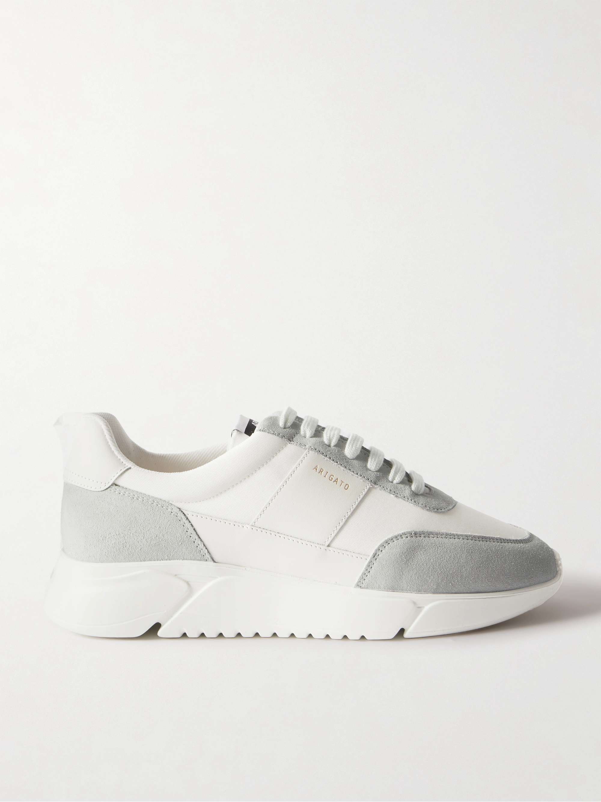 White Genesis Vintage Runner Leather, Mesh and Suede Sneakers | AXEL ARIGATO  | MR PORTER