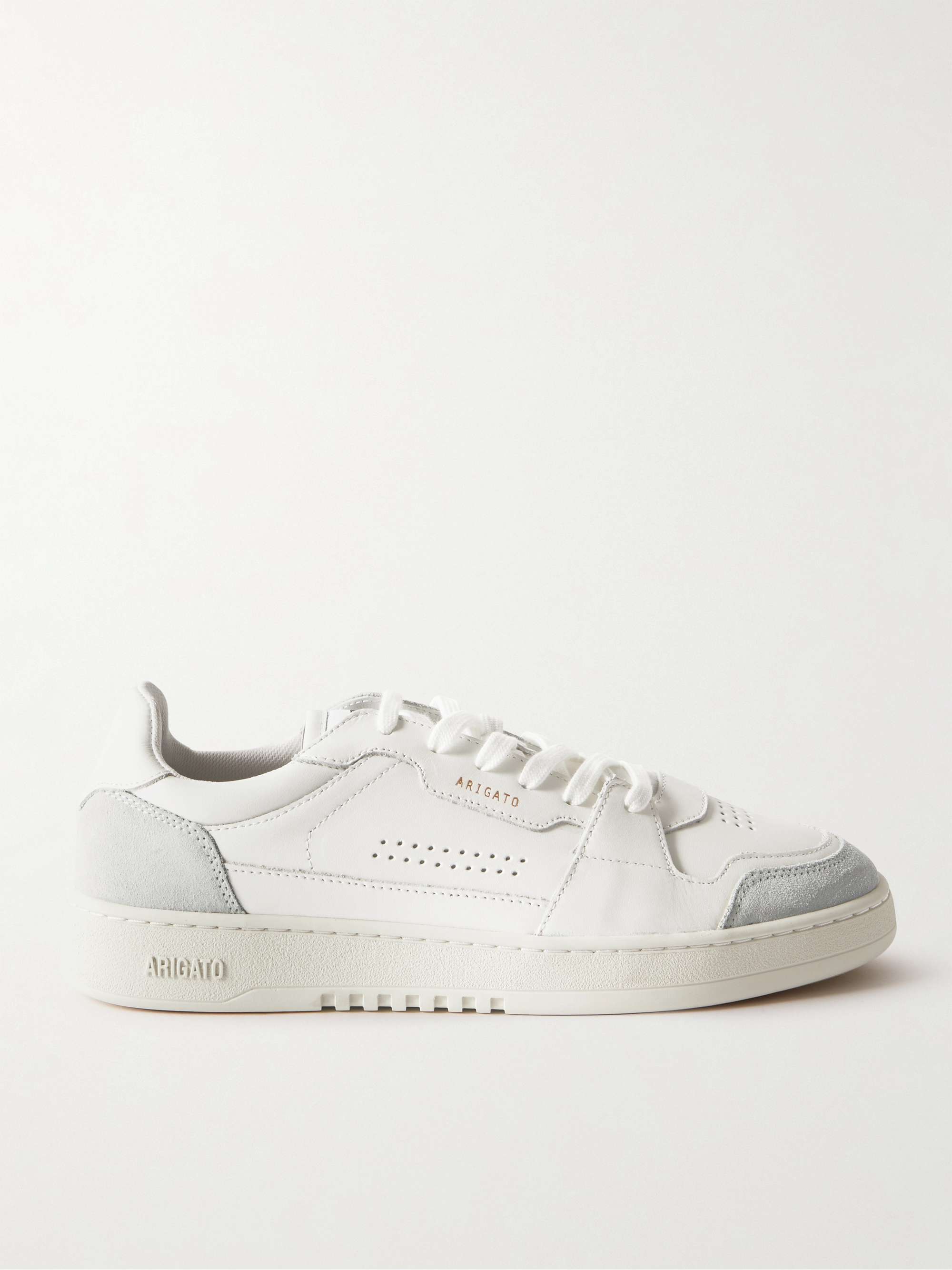 White Dice Lo Nubuck-Trimmed Leather Sneakers | AXEL ARIGATO | MR PORTER