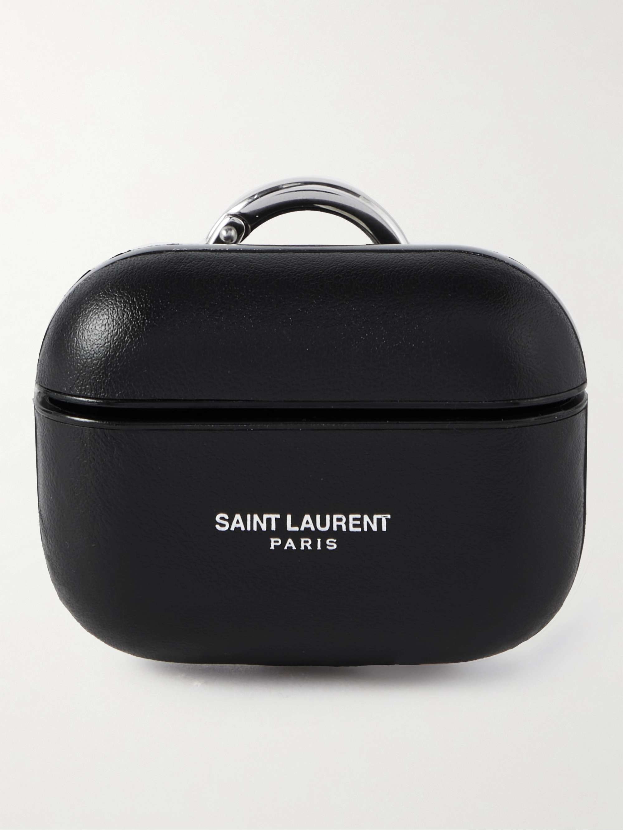 SAINT LAURENT Logo-Print Leather AirPods Pro Case | MR PORTER