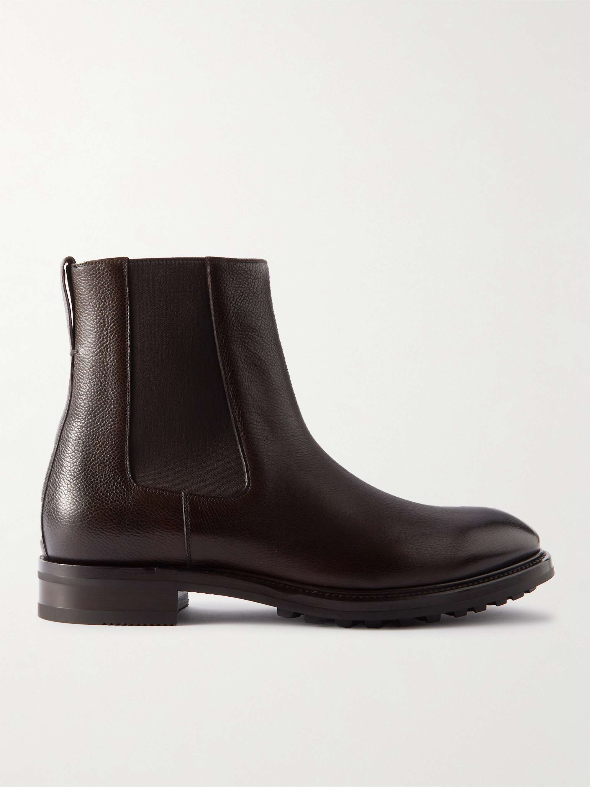 Dark brown Stuart Full-Grain Leather Chelsea Boots | TOM FORD | MR PORTER