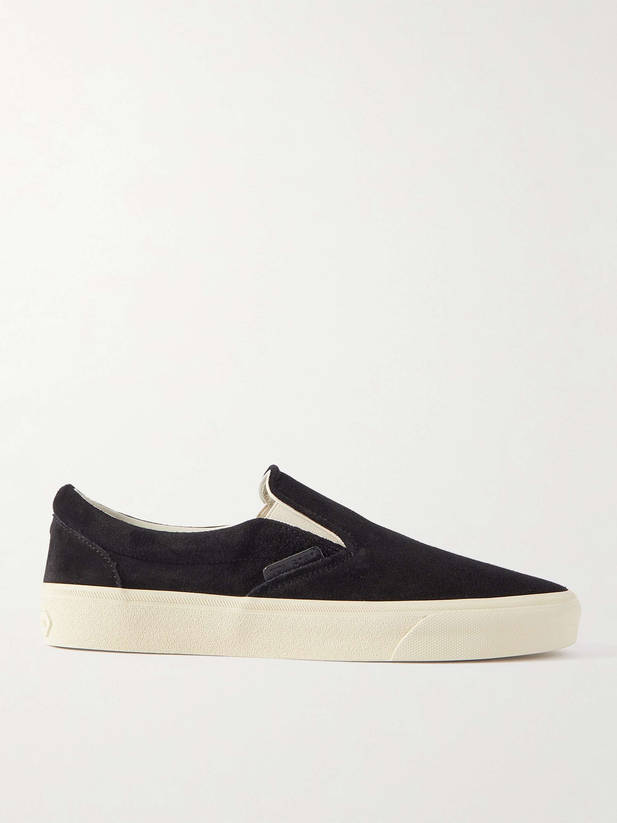 Fun Sailor Studded Leather and Suede Slip-On Sneakers