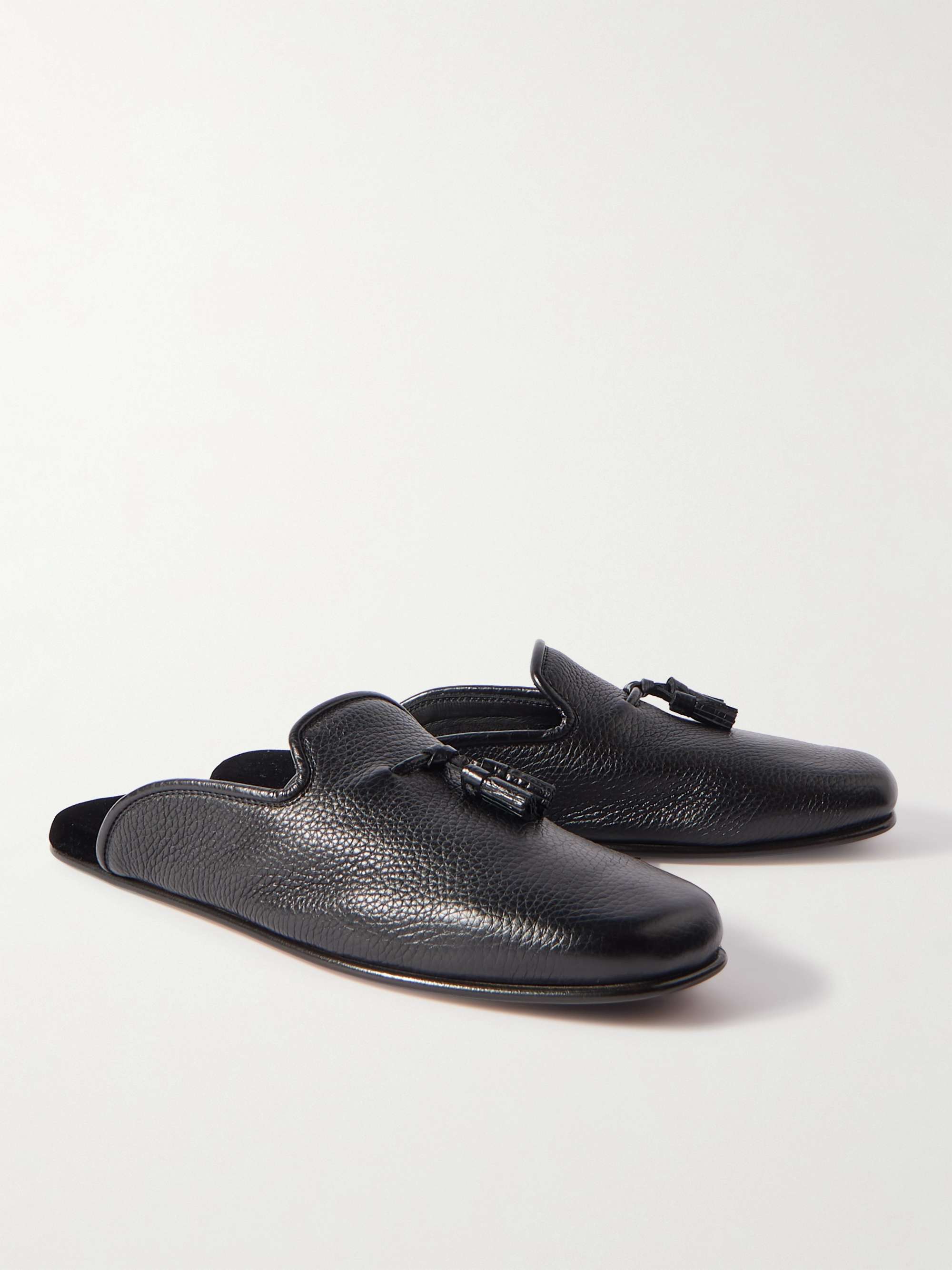 TOM FORD Winston Full-Grain Leather Tasselled Slippers for Men | MR PORTER