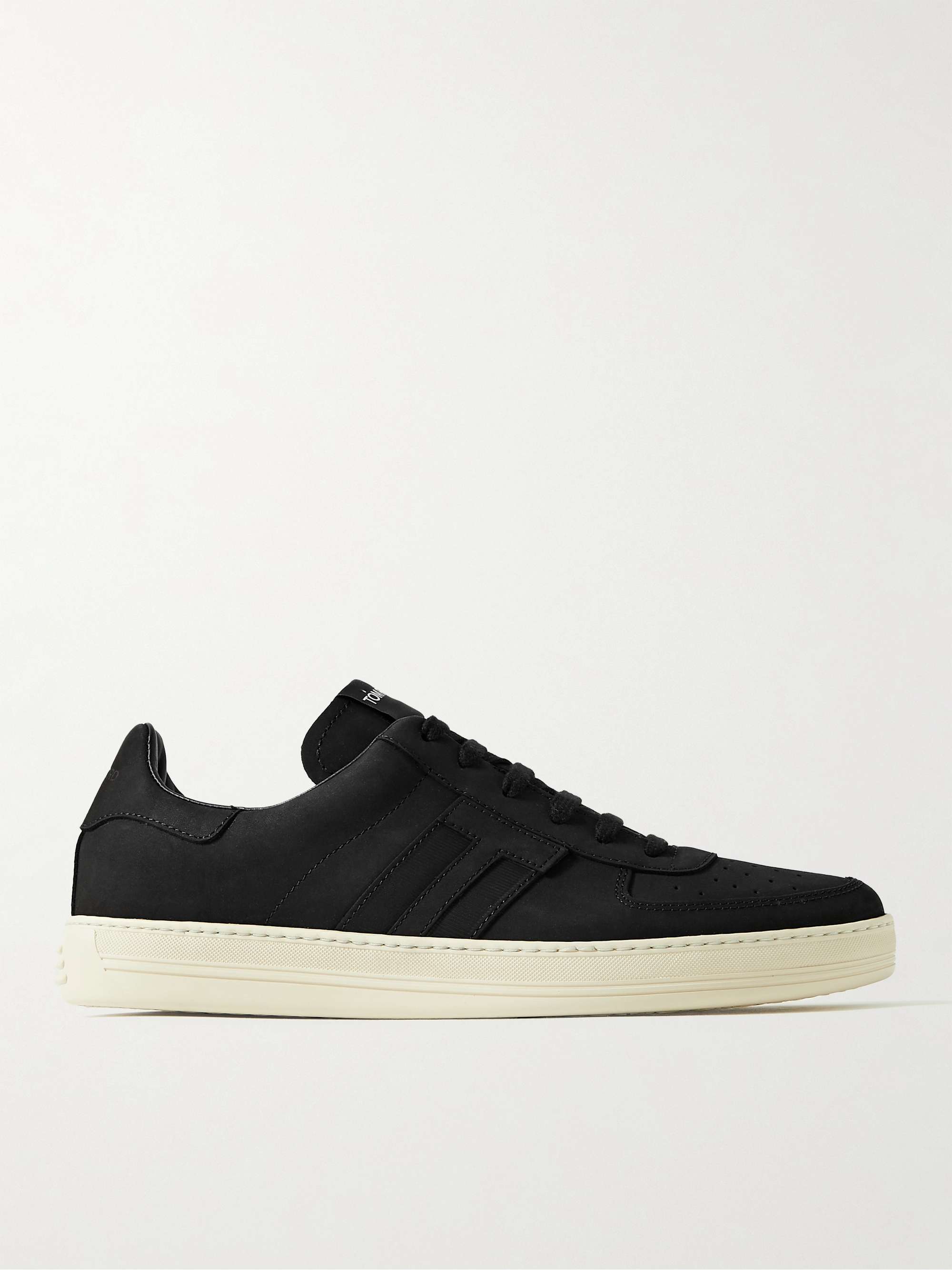 TOM FORD Radcliffe Leather-Trimmed Nubuck Sneakers | MR PORTER