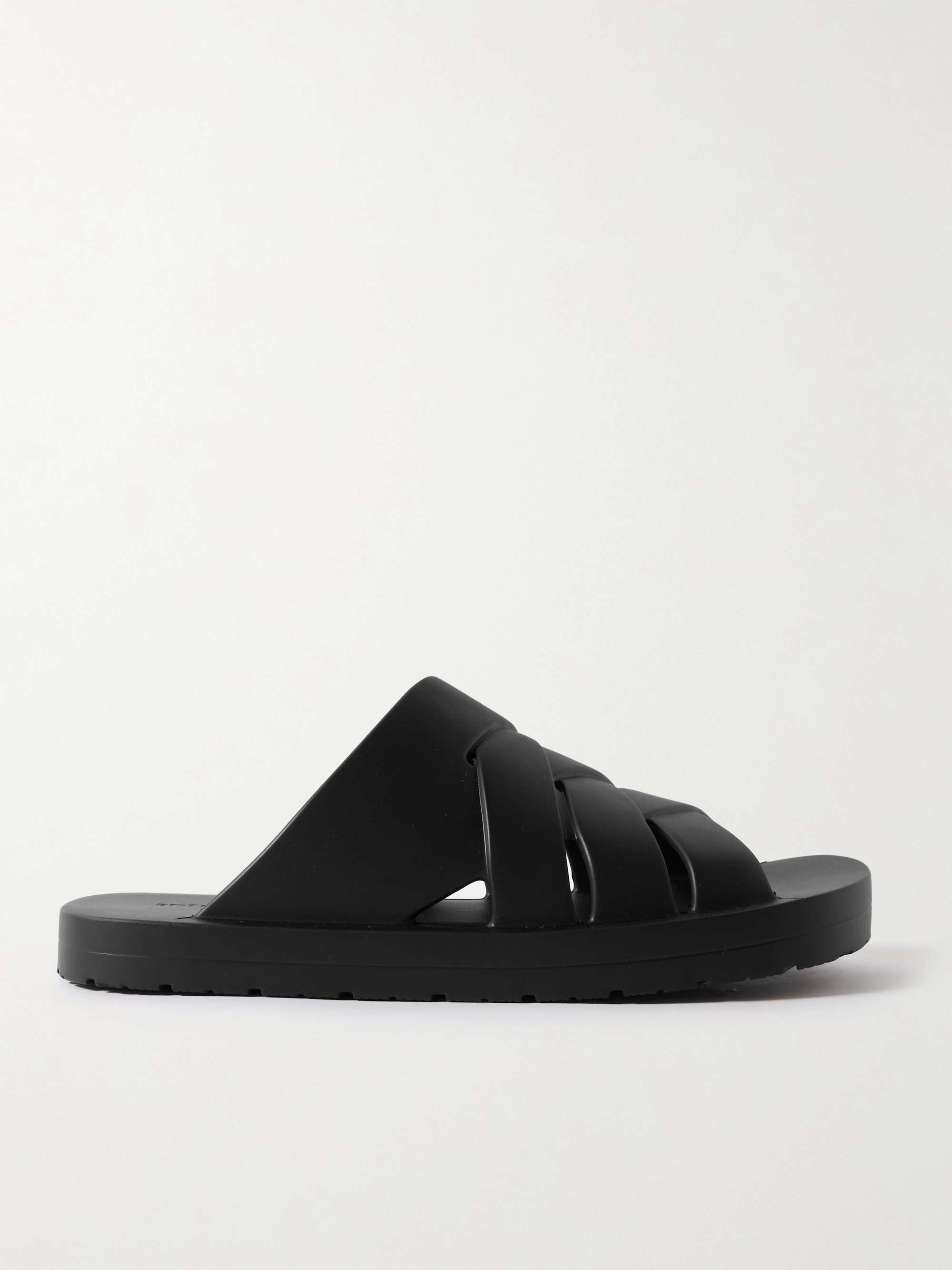 BOTTEGA VENETA Matt Rubber Sandals for Men | MR PORTER