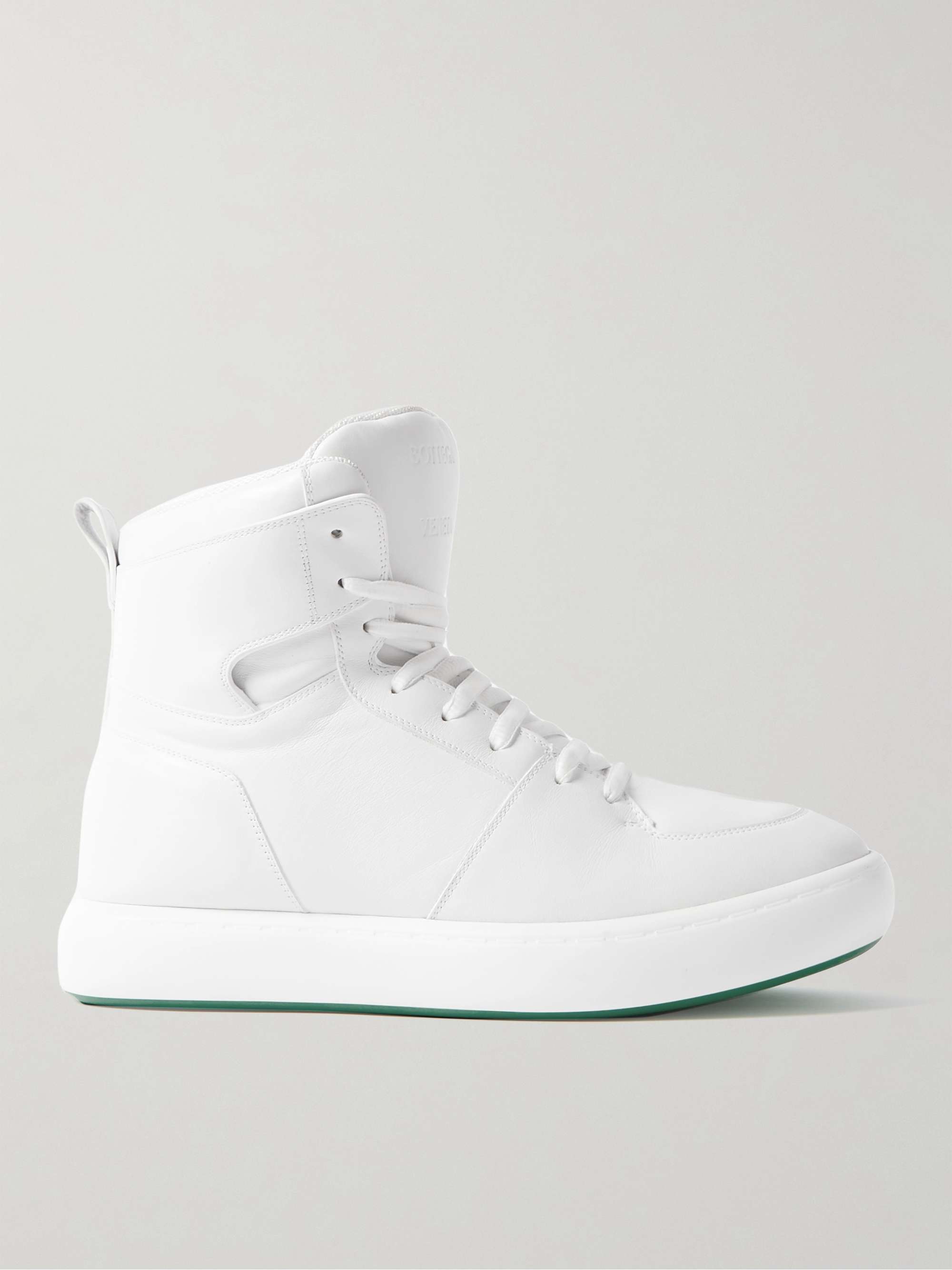 White Leather High-Top Sneakers | BOTTEGA VENETA | MR PORTER