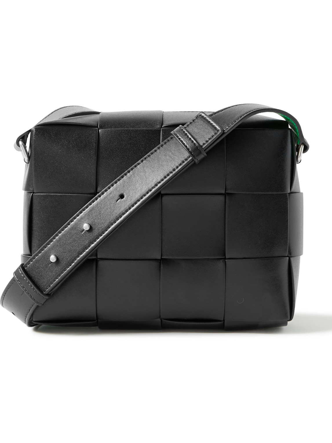BOTTEGA VENETA Intrecciato Leather Messenger Bag for Men