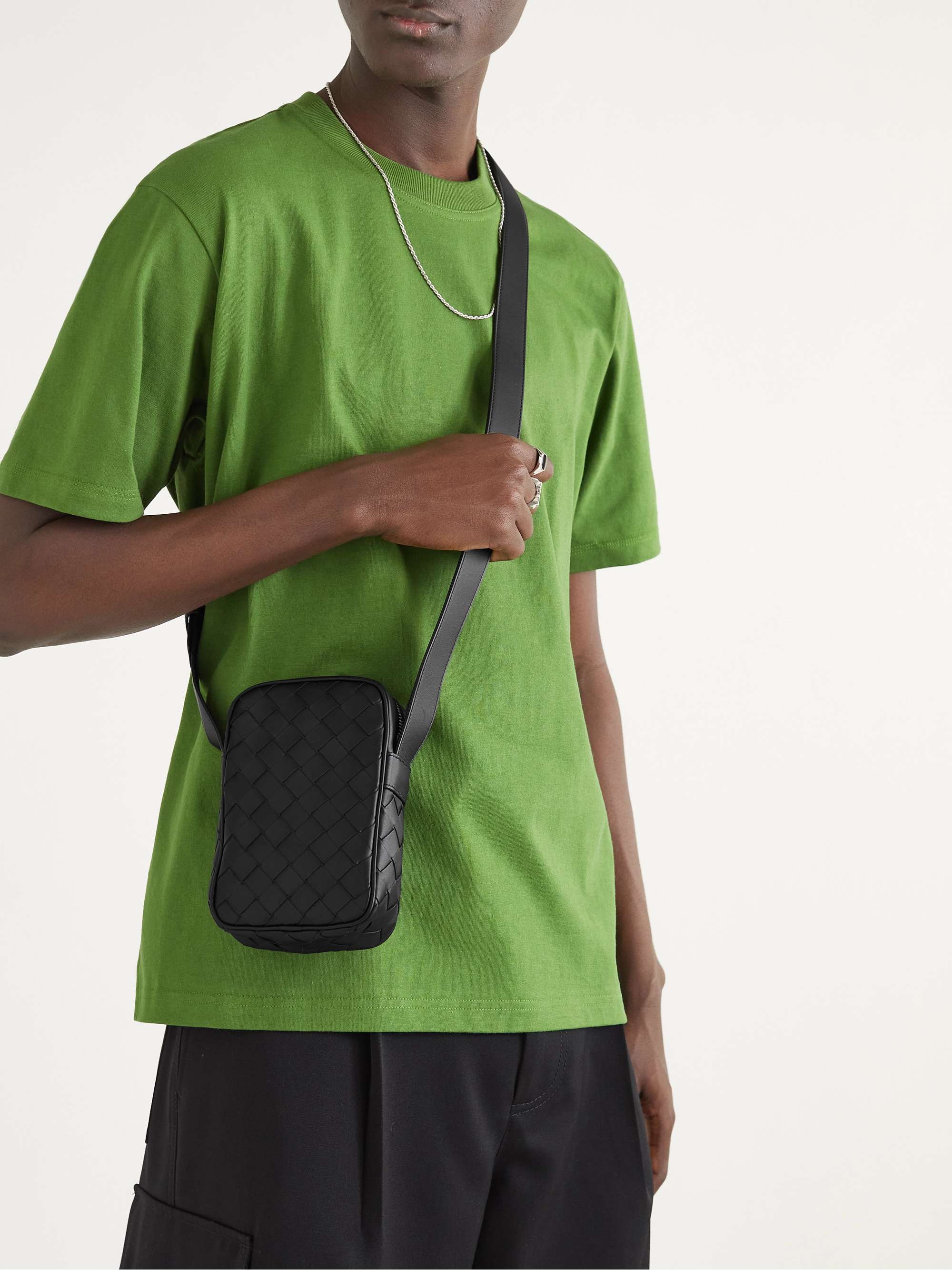 BOTTEGA VENETA Mini Intrecciato Leather Phone Pouch for Men | MR PORTER