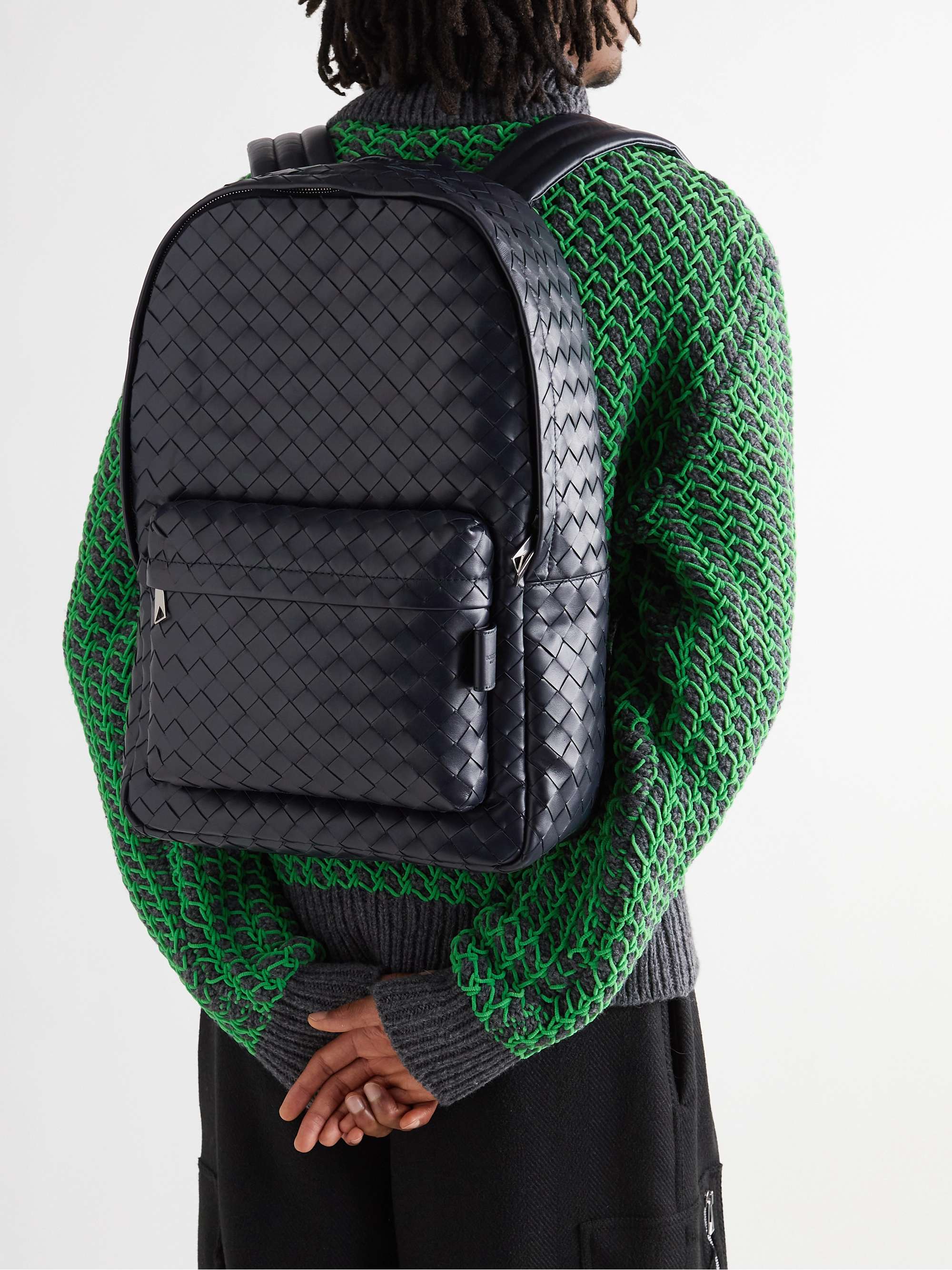 Bottega Veneta Intrecciato Calf Leather Backpack for Men