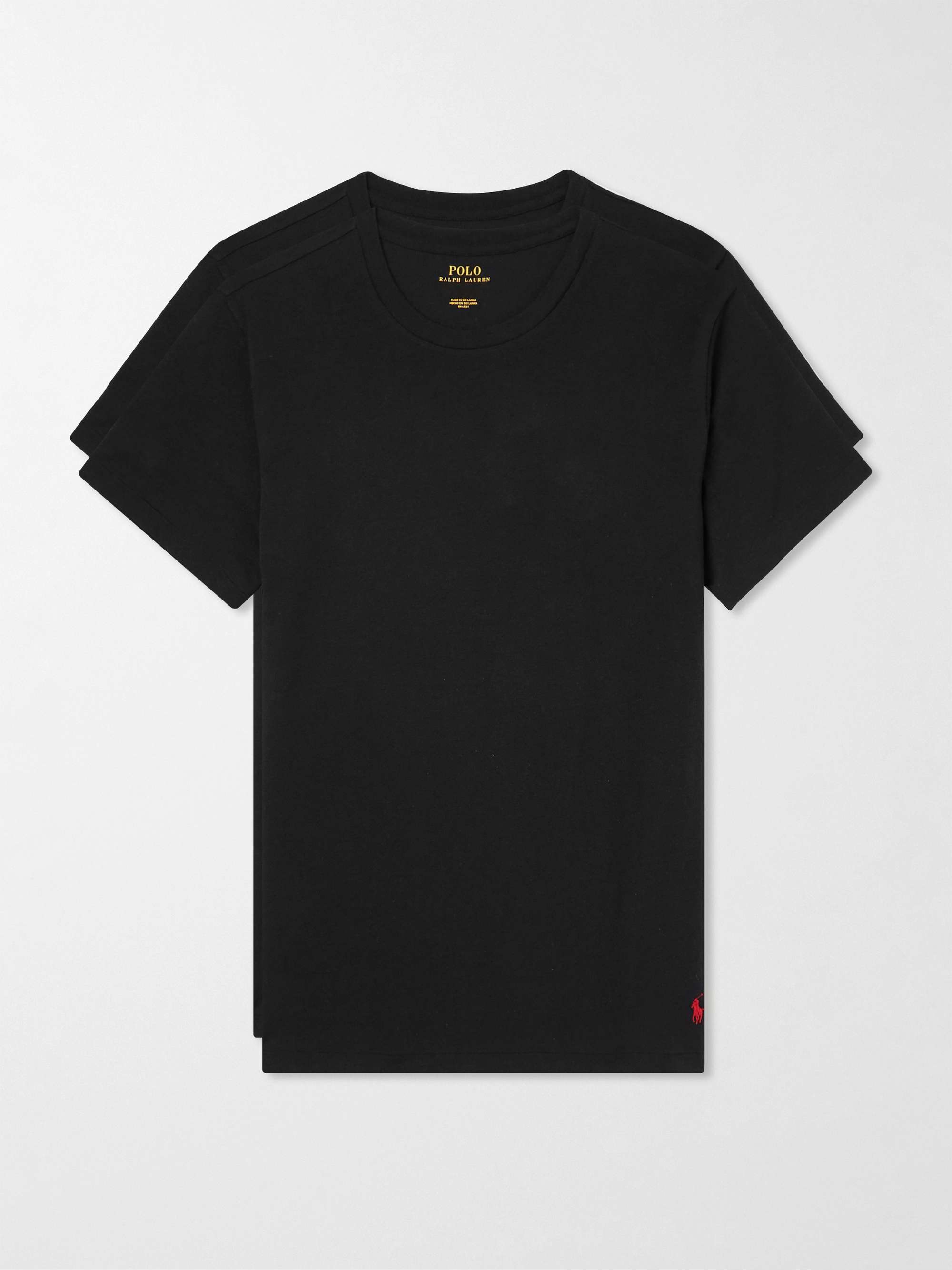 Black Two-Pack Stretch-Cotton Jersey T-Shirt | POLO RALPH LAUREN | MR PORTER