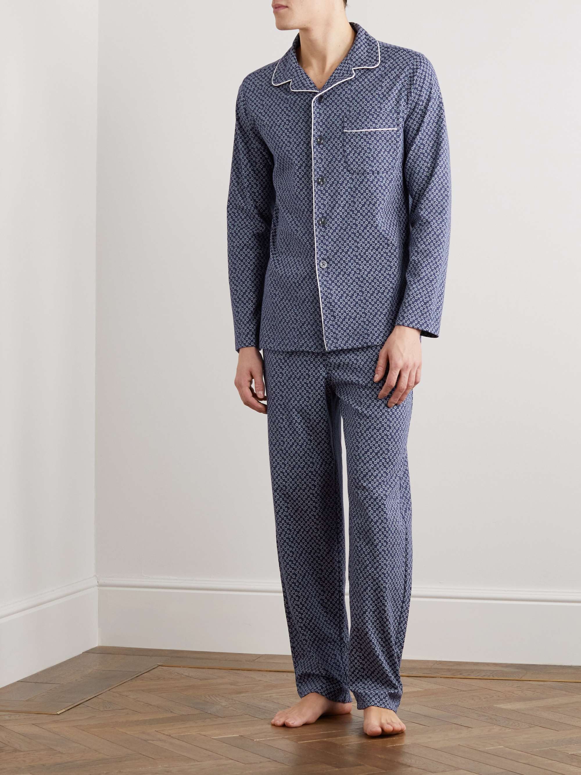 POLO RALPH LAUREN Piped Printed Cotton-Jersey Pyjama Set for Men | MR PORTER