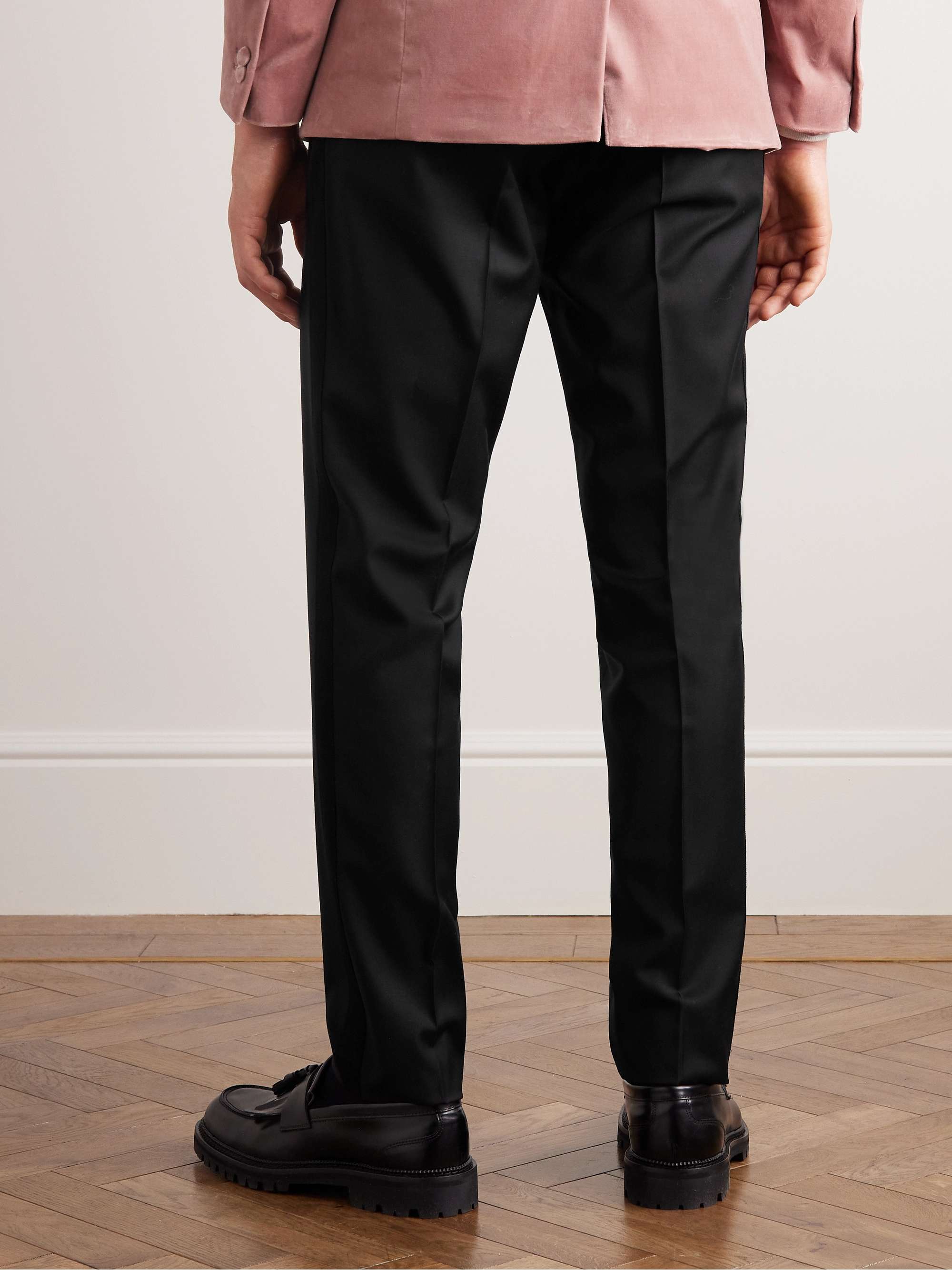 MR P. Slim-Fit Tapered Wool Tuxedo Trousers for Men | MR PORTER