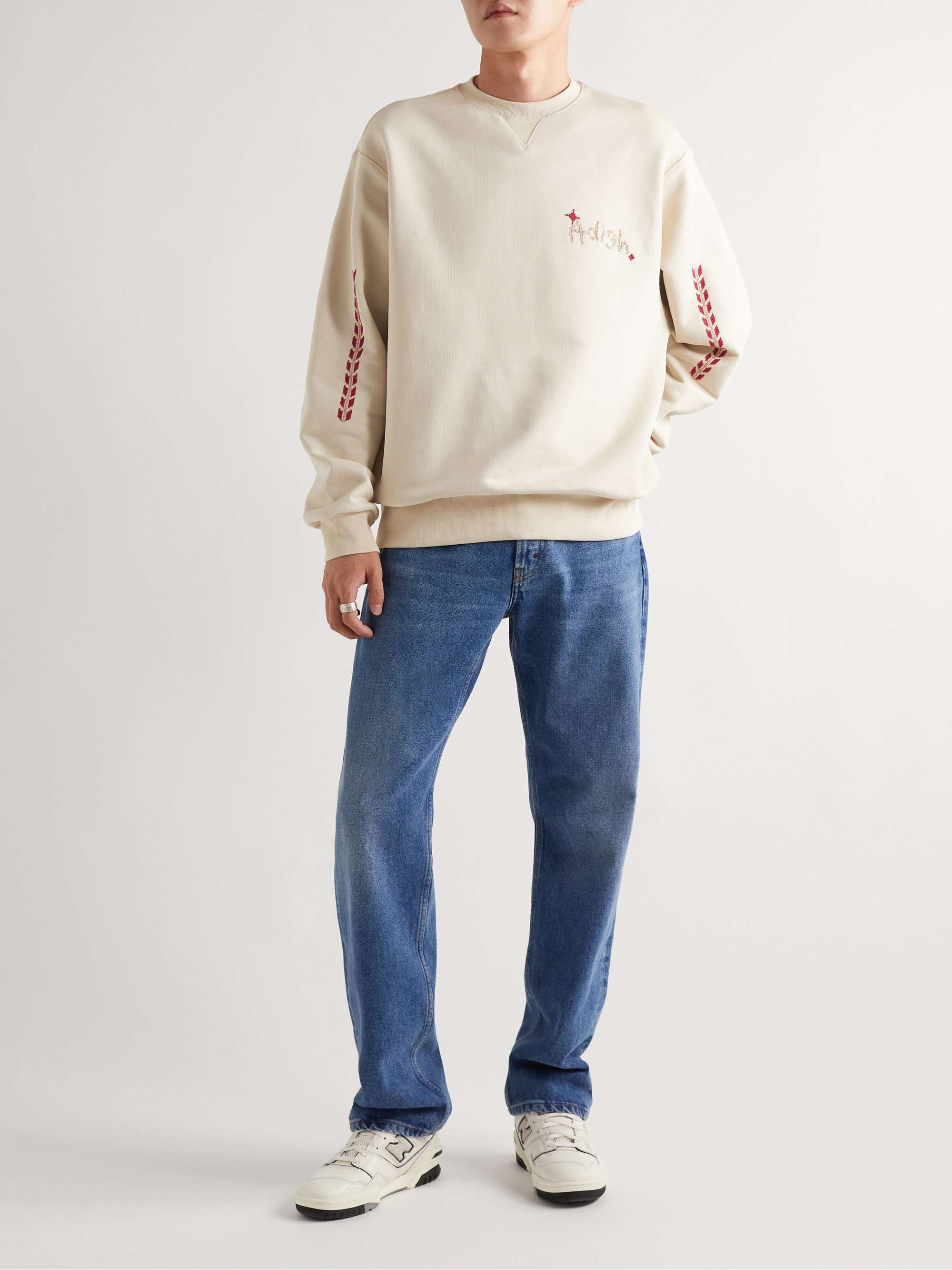 ADISH Logo-Embroidered Cotton-Jersey Sweatshirt for Men | MR PORTER