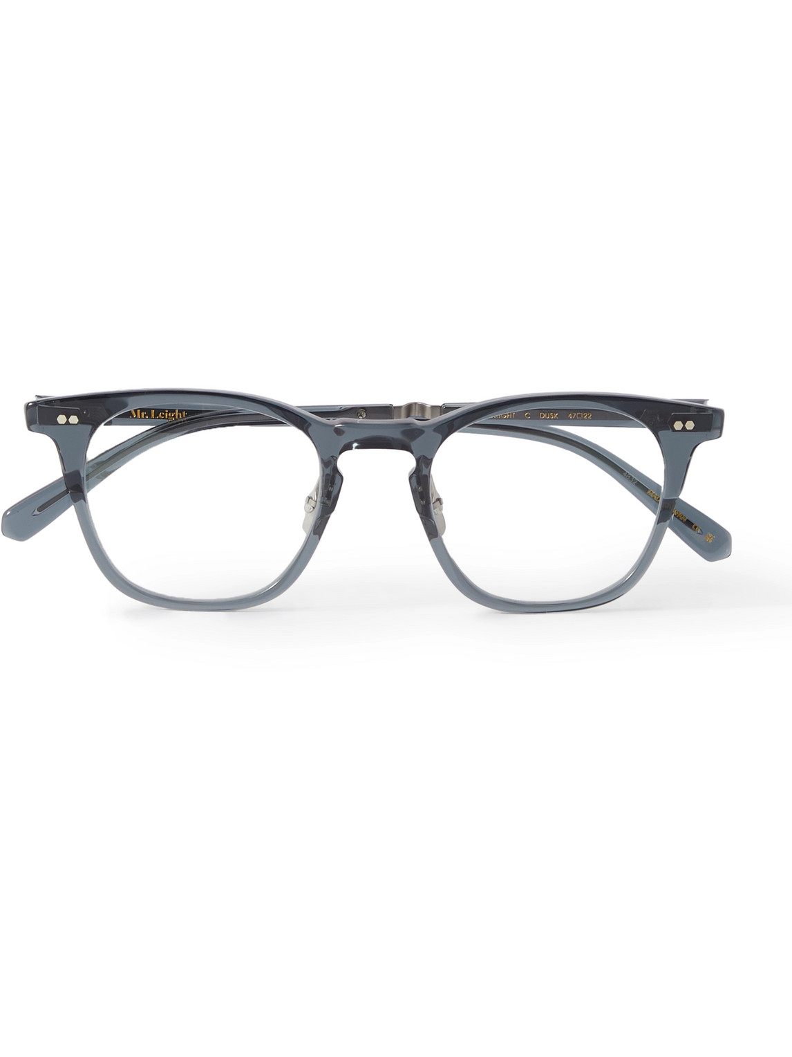 Mr Leight Wright Round-frame Acetate Optical Glasses In Blue