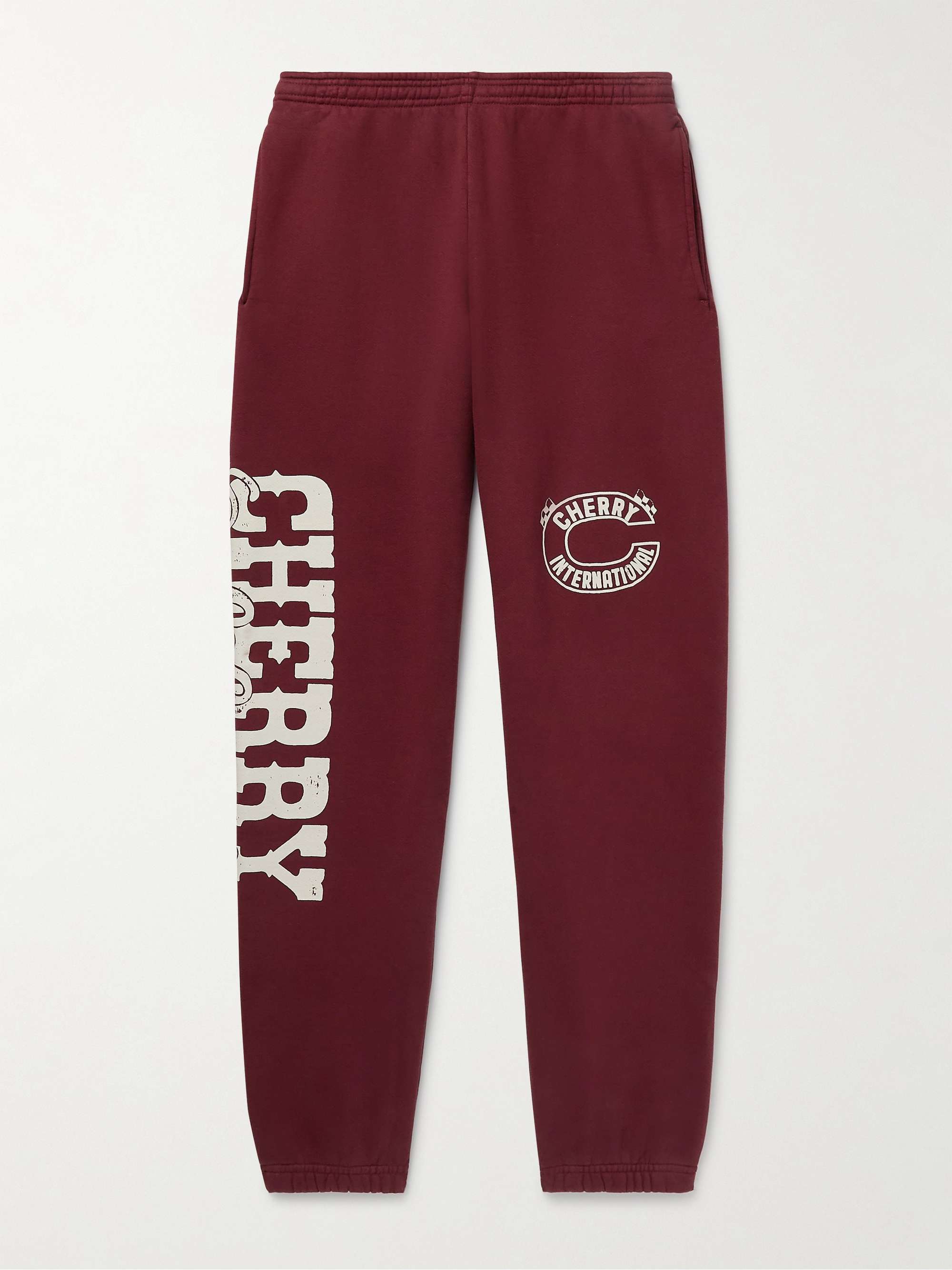 CHERRY LOS ANGELES Tapered Logo-Print Cotton-Jersey Sweatpants for Men | MR  PORTER
