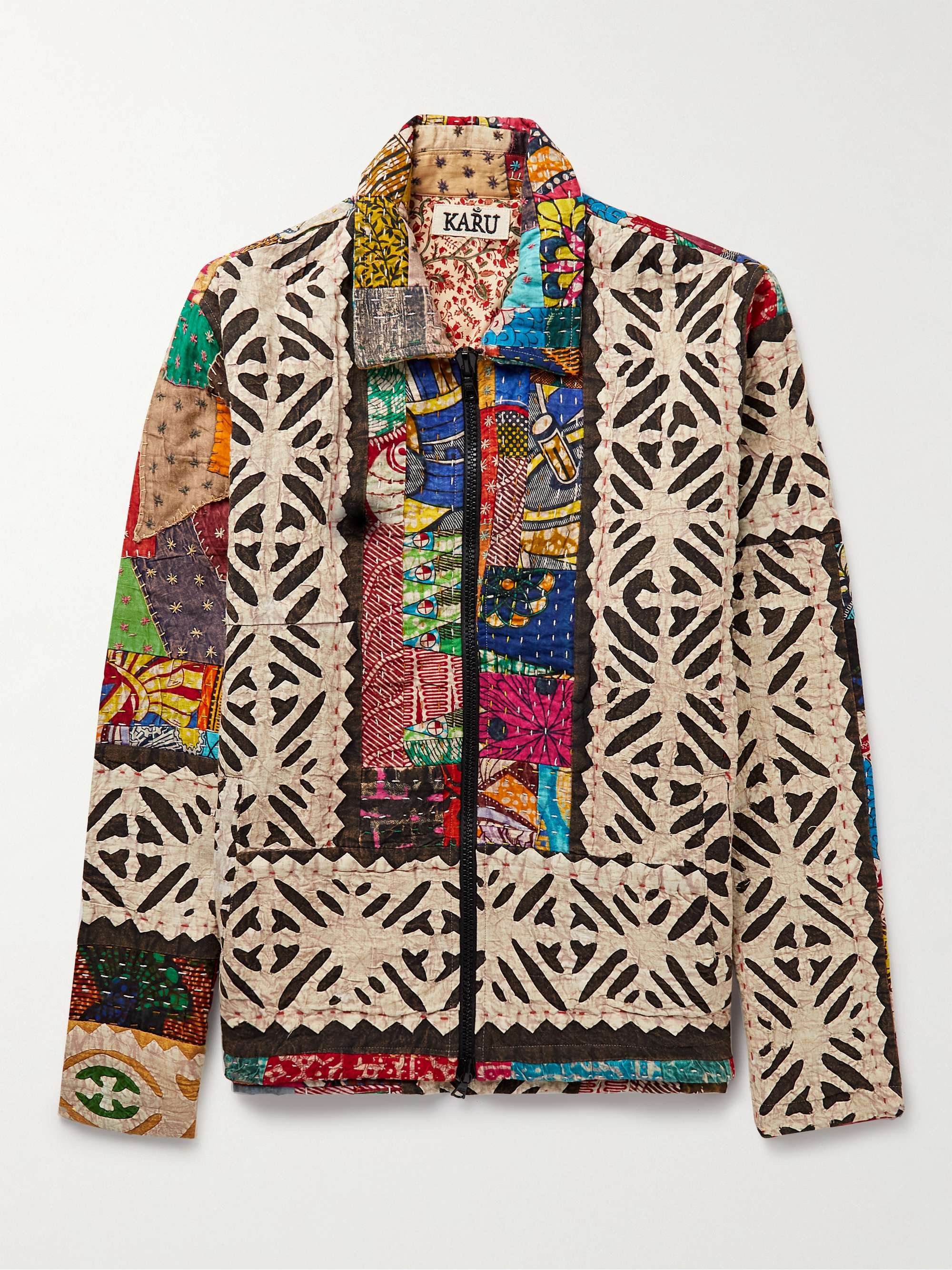 KARTIK RESEARCH Patchwork Embroidered Quilted Cotton Jacket for Men | MR  PORTER