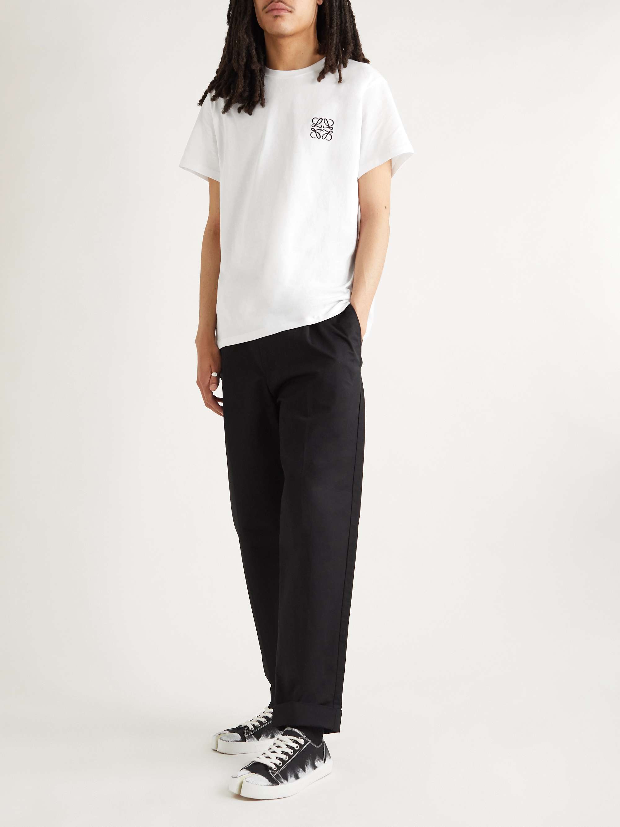 LOEWE Slim-Fit Logo-Embroidered Cotton-Jersey T-Shirt for Men | MR PORTER